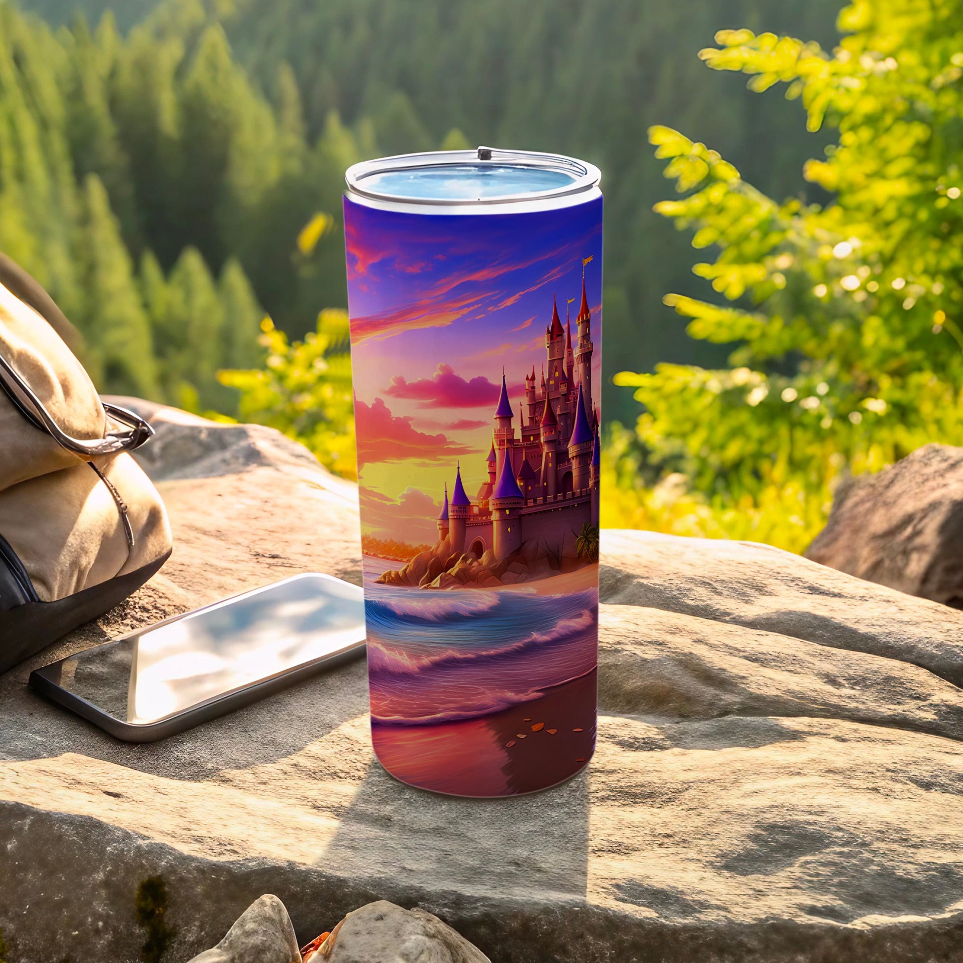 Castle Beach Sunset Ocean Waves Tumbler product type
