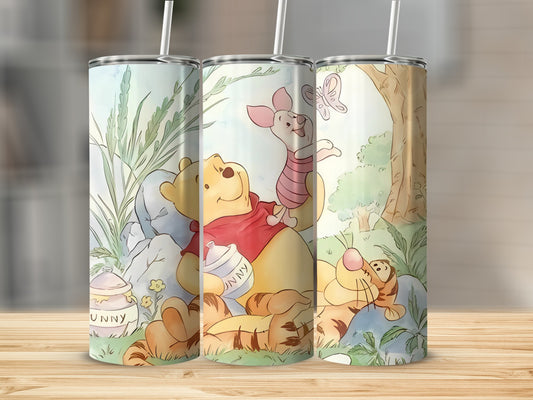 Winnie Pooh Tigger Piglet Butterfly Hunny Friends Tumblers
