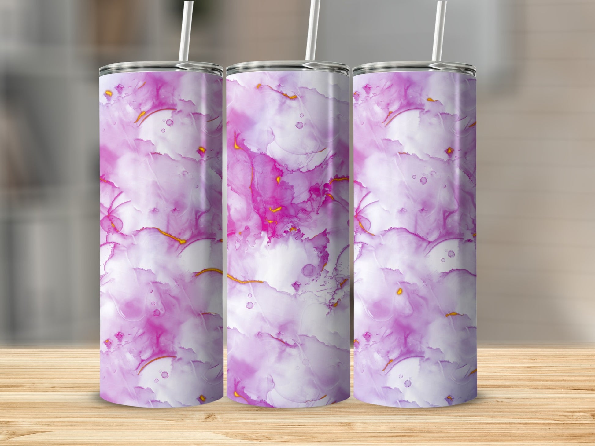 Pink White Gold Abstract Ink Swirl Design product type