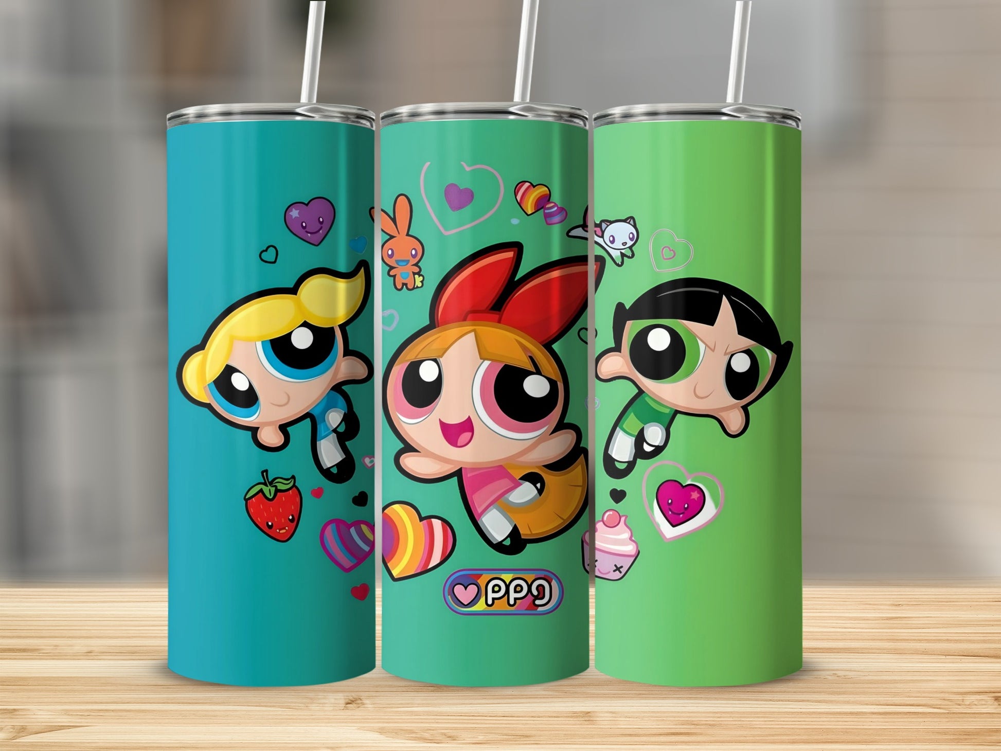 Adorable Cartoon Character-Themed Beverage Tumblers