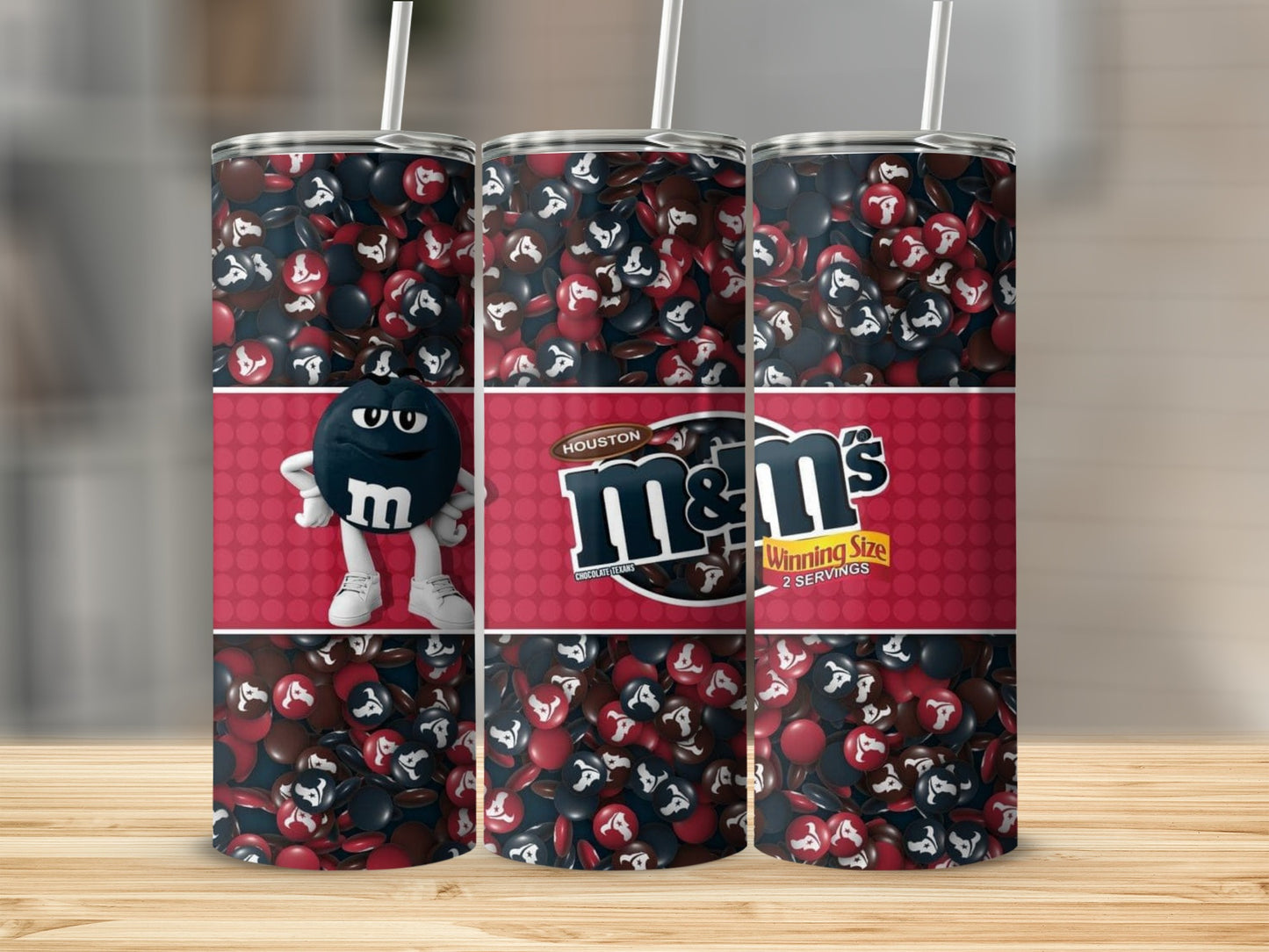 Houston Texans M and Ms Character Full Print Tumblers