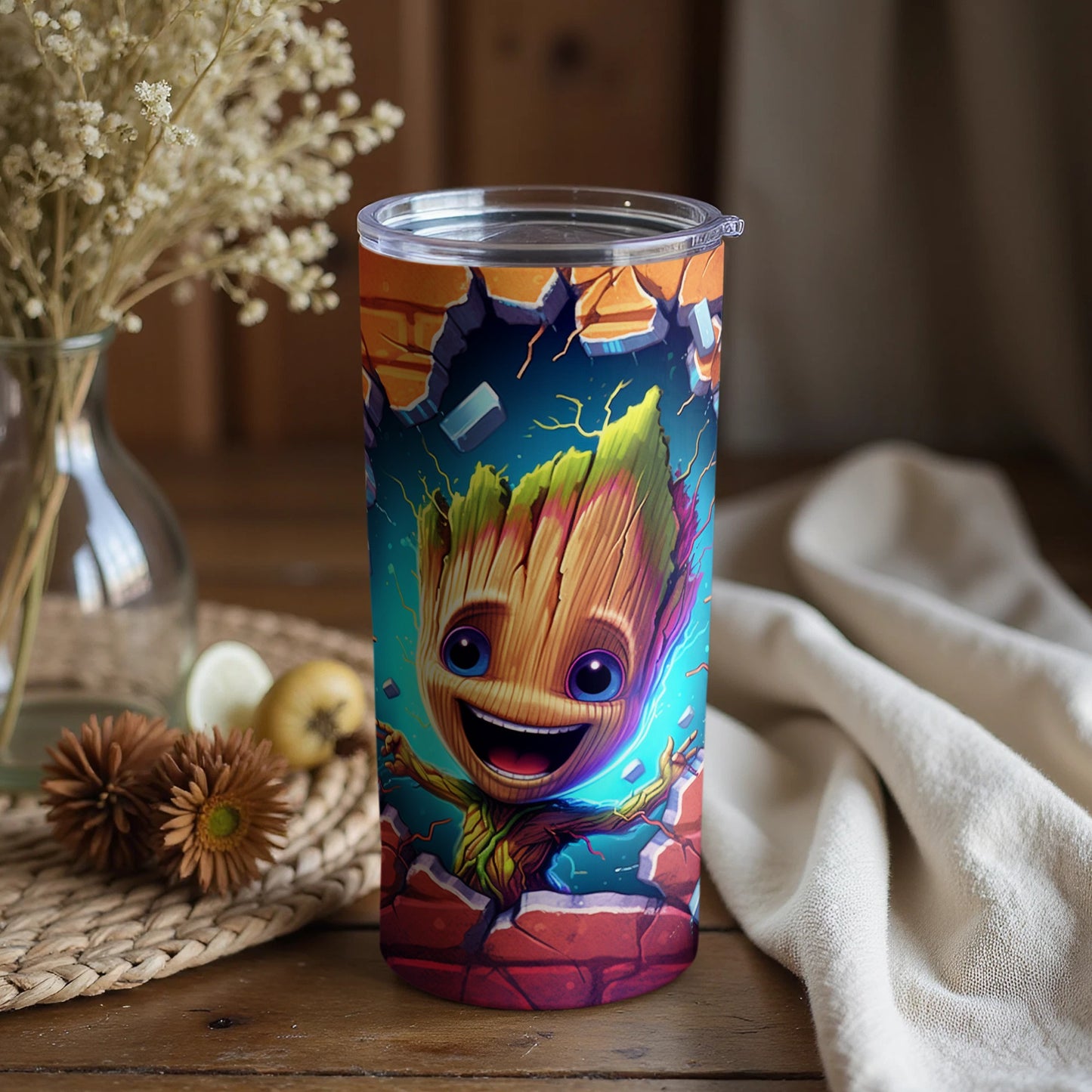 Adorable Cartoon Tree Character Tumbler Cup for Fun