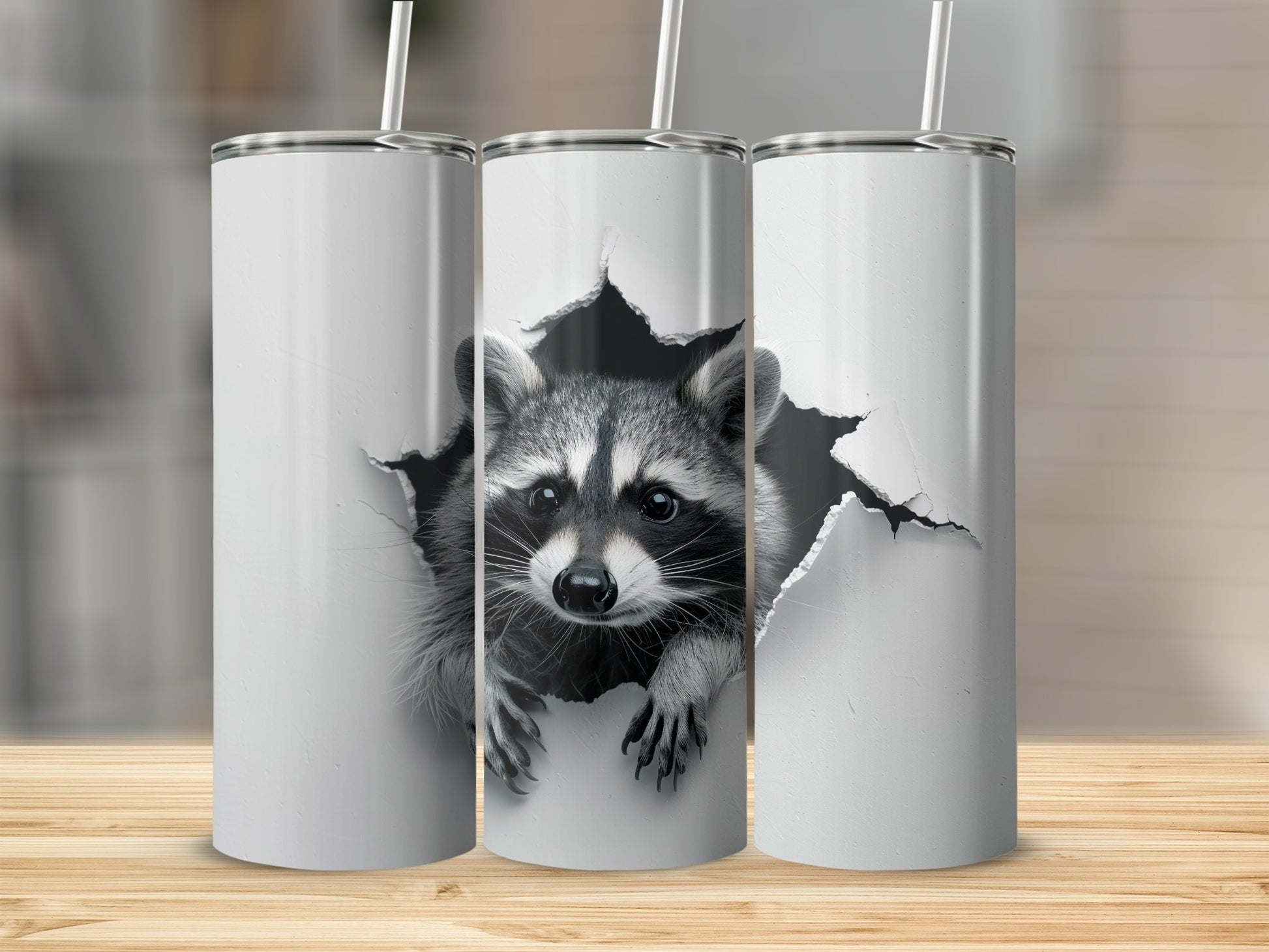 Raccoon Peek-a-boo Tumbler Wildlife Design product type