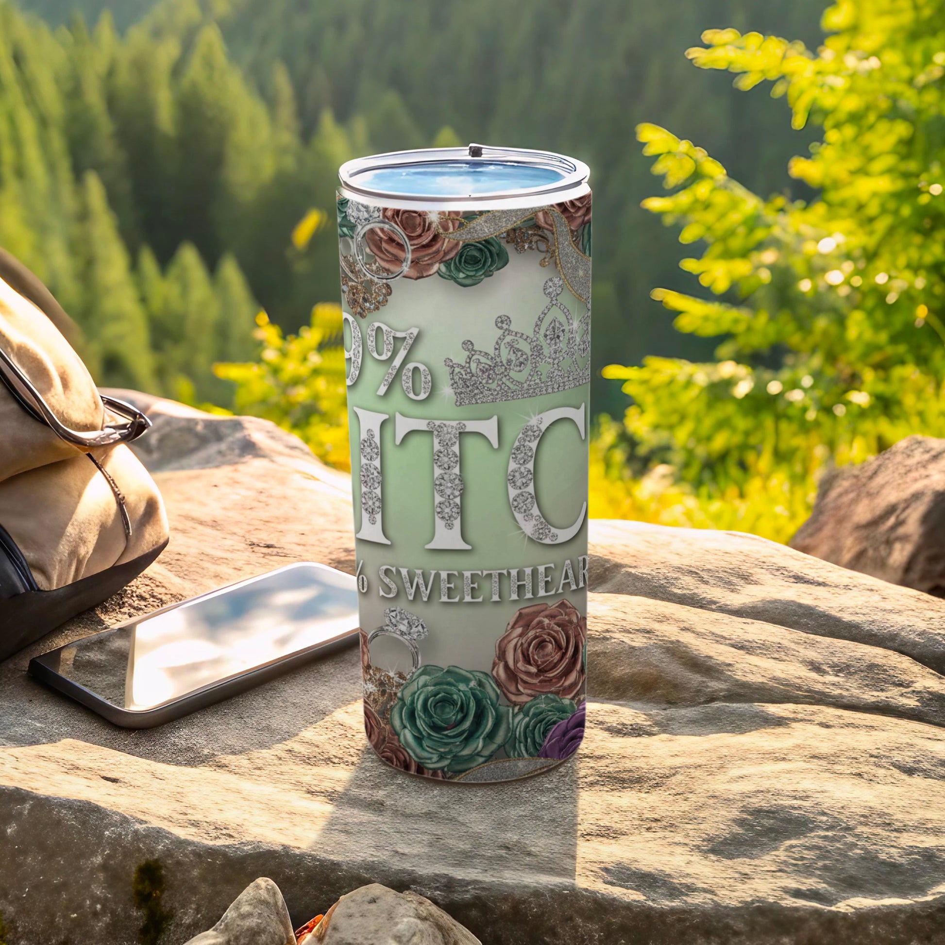 0% Witch 100% Sweetheart Travel Tumbler