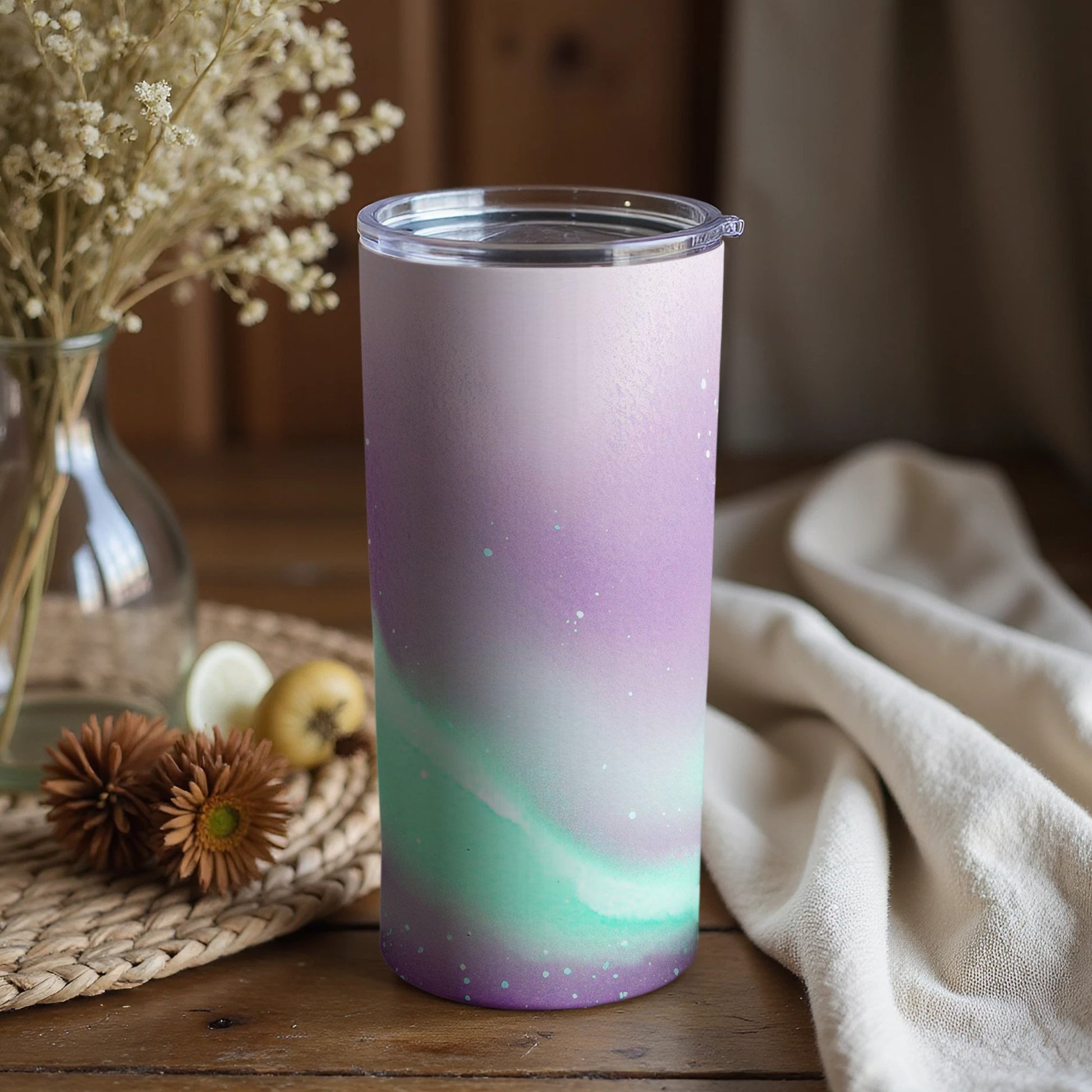 Pastel Gradient Stainless Steel Tumbler Beverage Holder