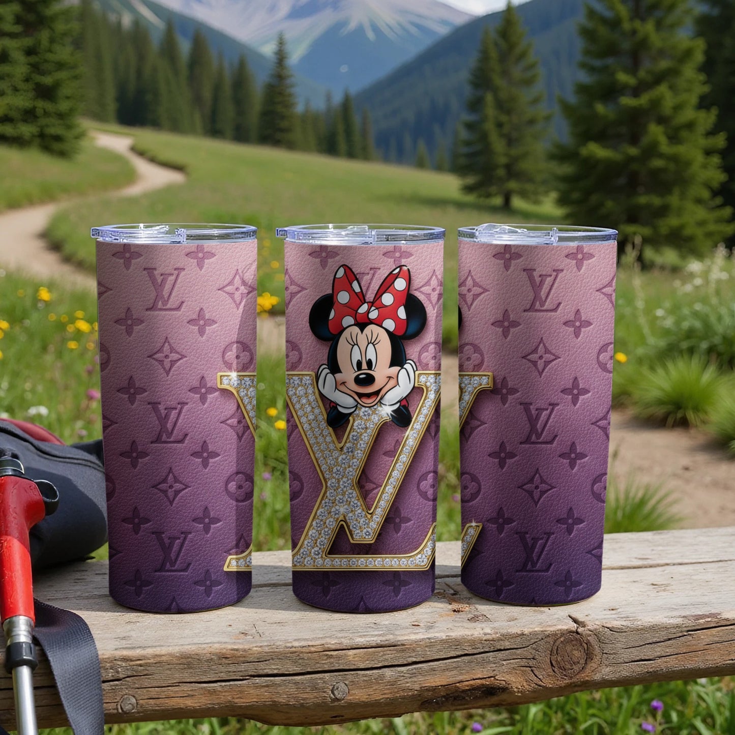 Cute Minnie Mouse Inspired Designer Style Tumbler