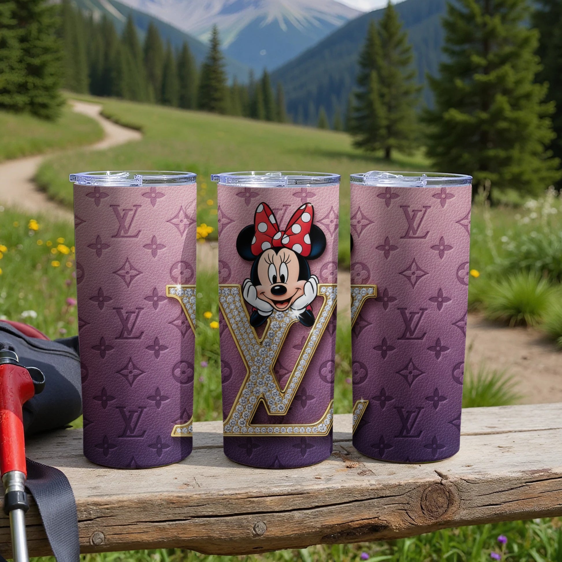Cute Minnie Mouse Inspired Designer Style Tumbler