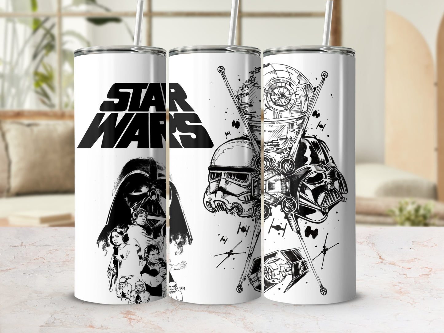 Star Wars Black White Heroes Villains Ships product type