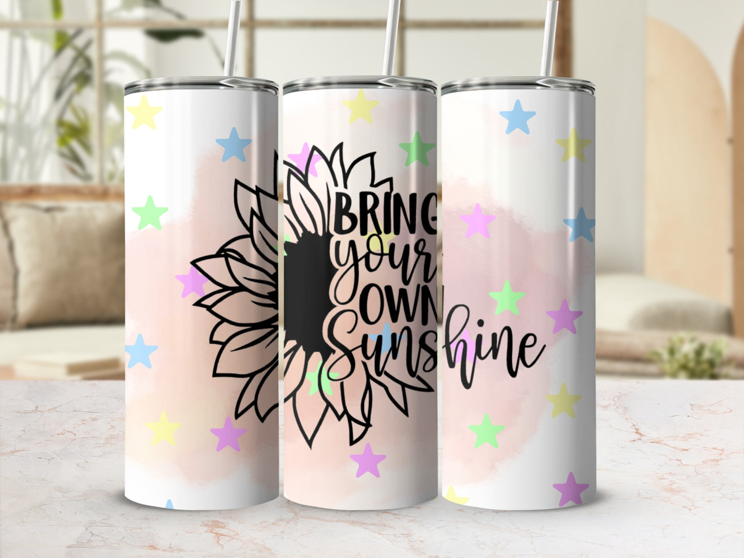 Bring Your Own Sunshine Star Design Tumbler