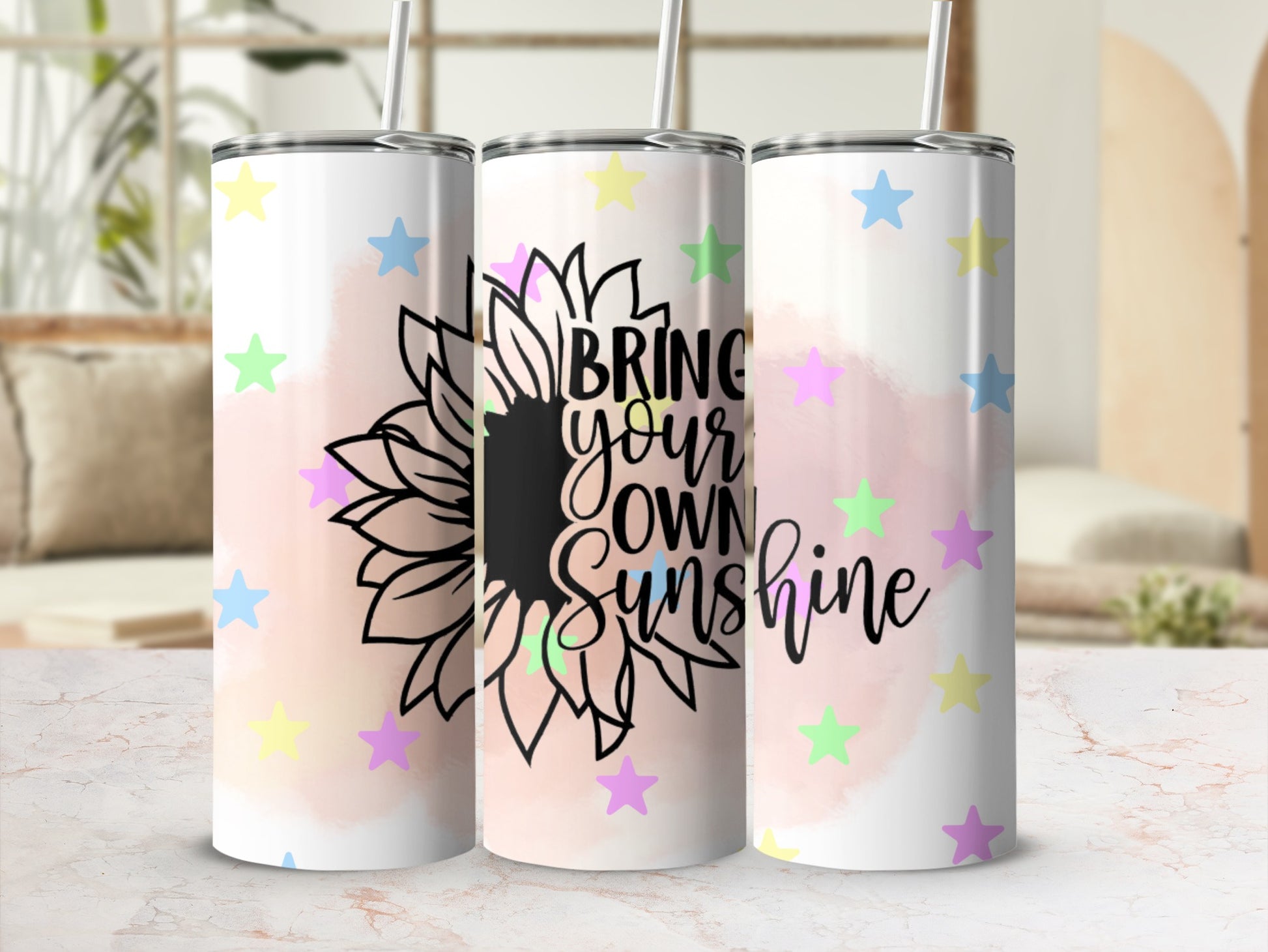 Bring Your Own Sunshine Star Design Tumbler