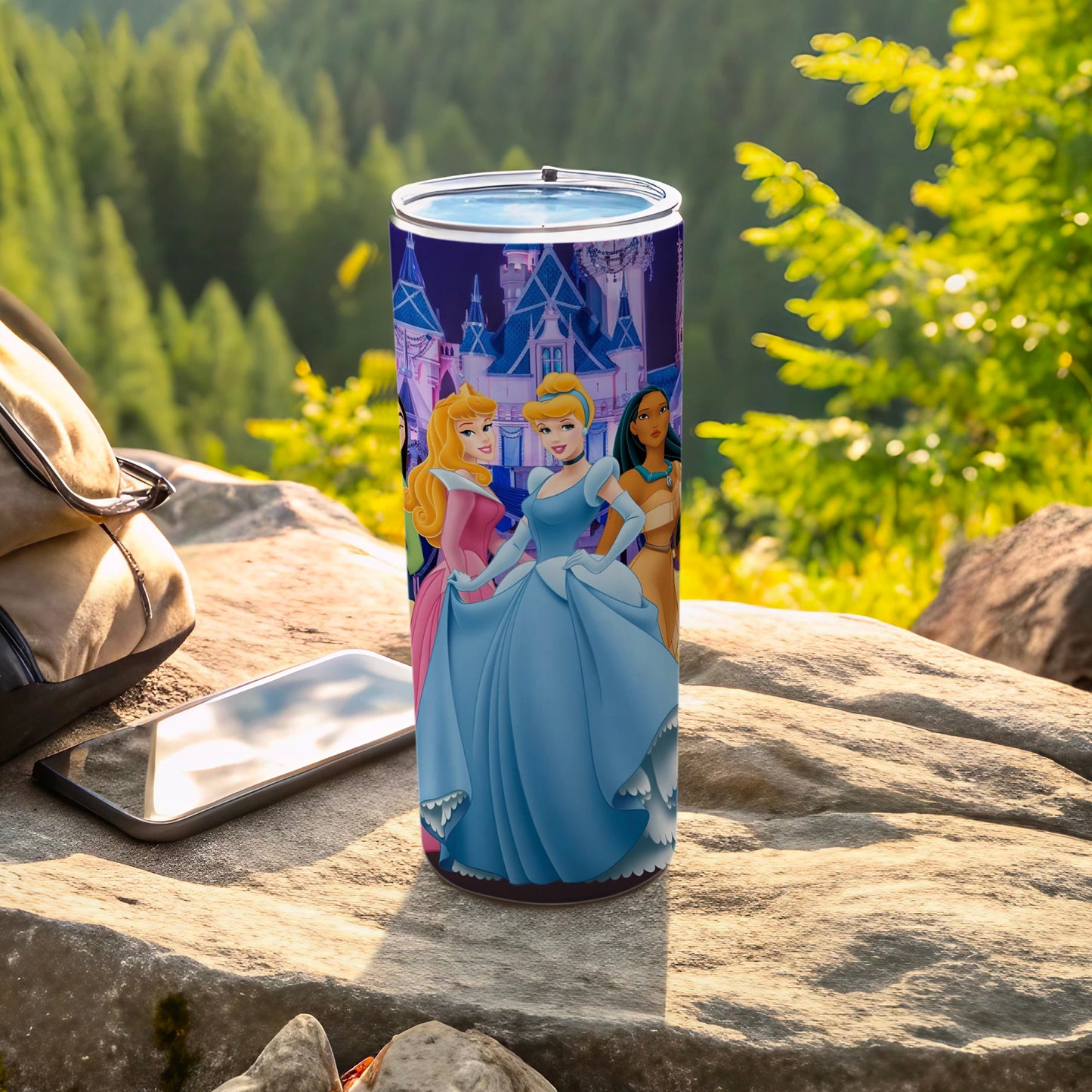 Colorful Princesses Travel Tumbler for Kids and Adults