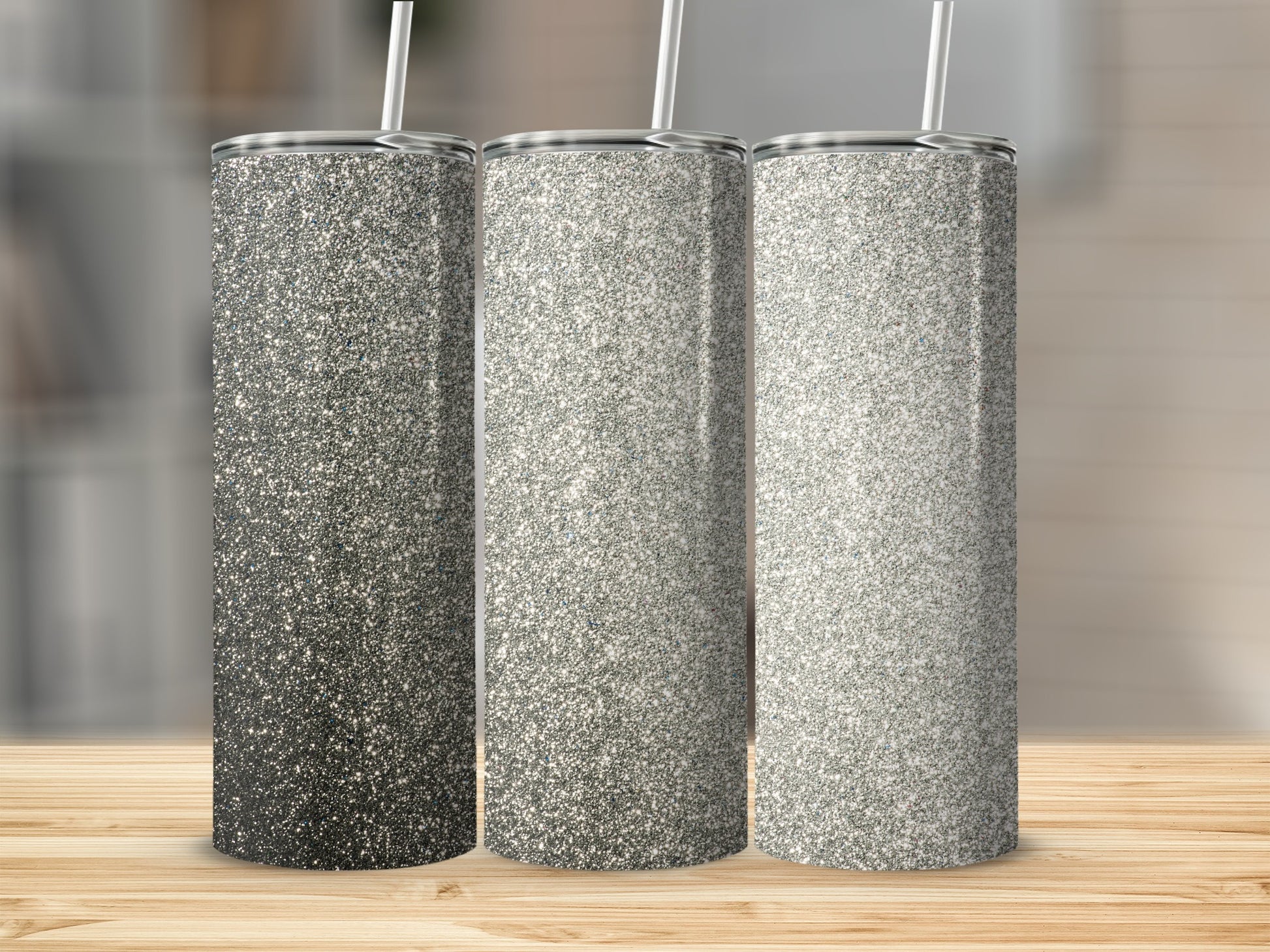 Sparkling Glitter Tumbler Set for Stylish Beverage