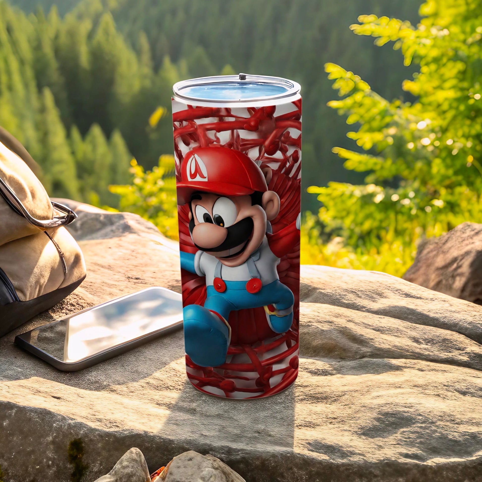 Vibrant and Fun Cartoon Character Travel Tumbler