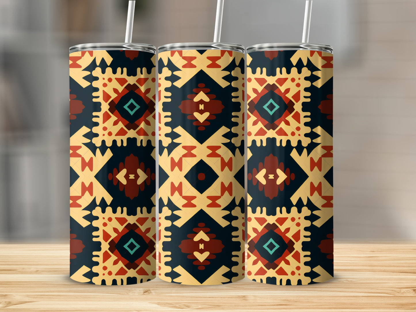 Aztec Tribal Pattern Design Tumbler Drinkware Tumbler