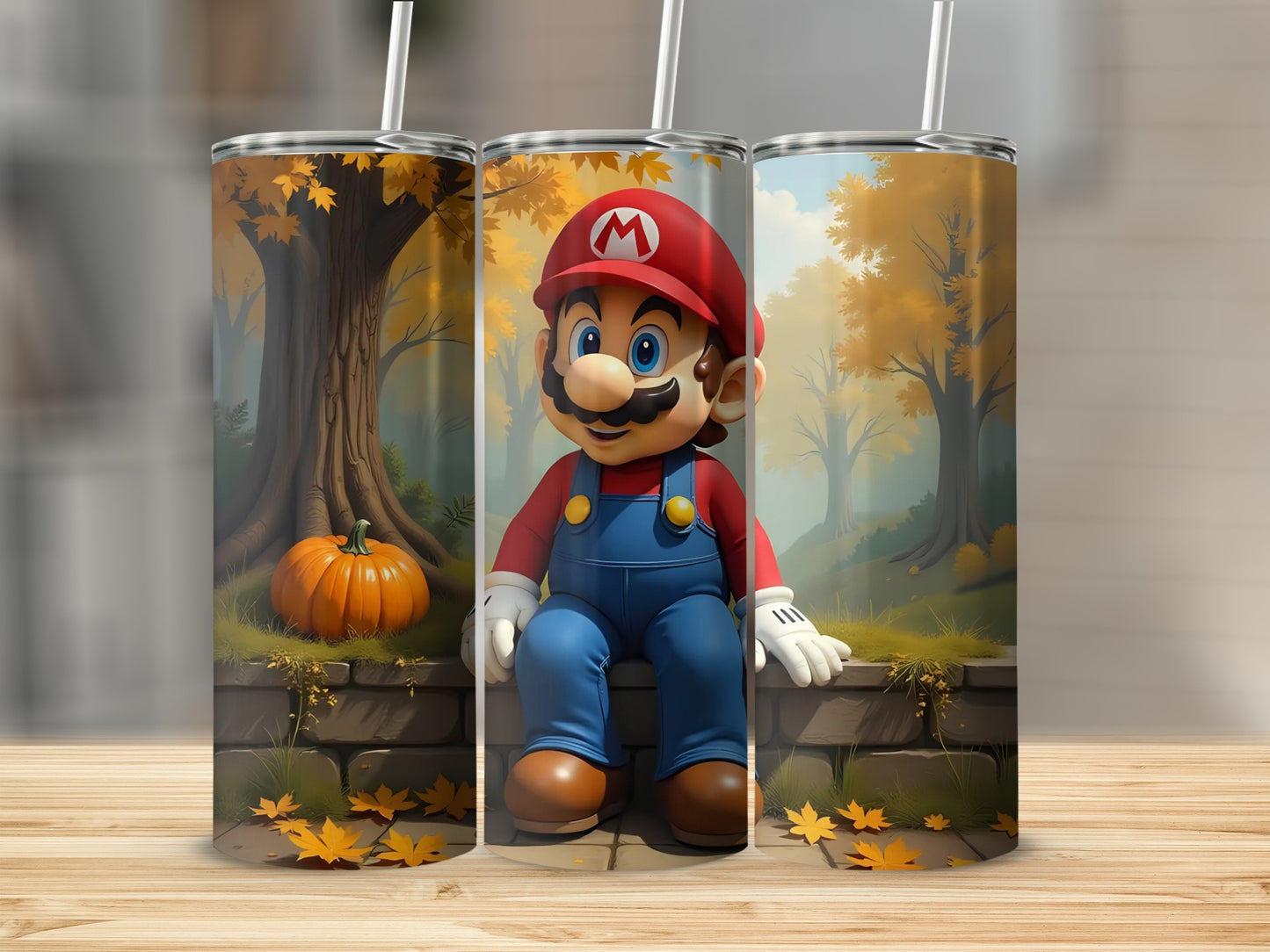 Autumn Forest Scene With Iconic Character Tumbler