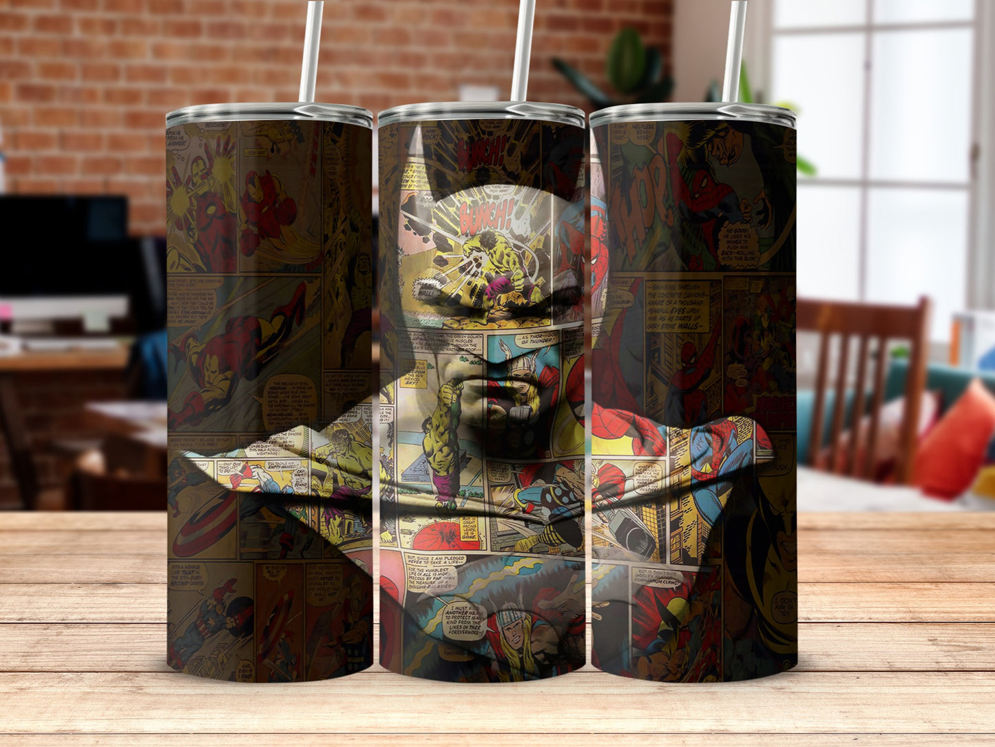 Superhero Comic Panel Art Design Marvel DC Mashup product type