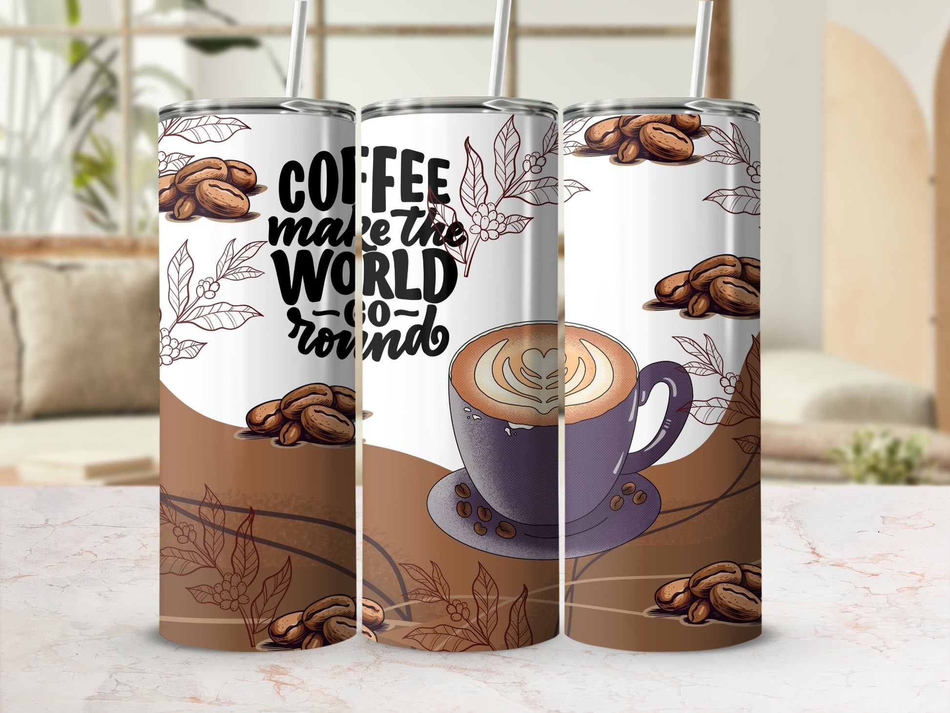 Coffee Make The World Go Round Travel Mug