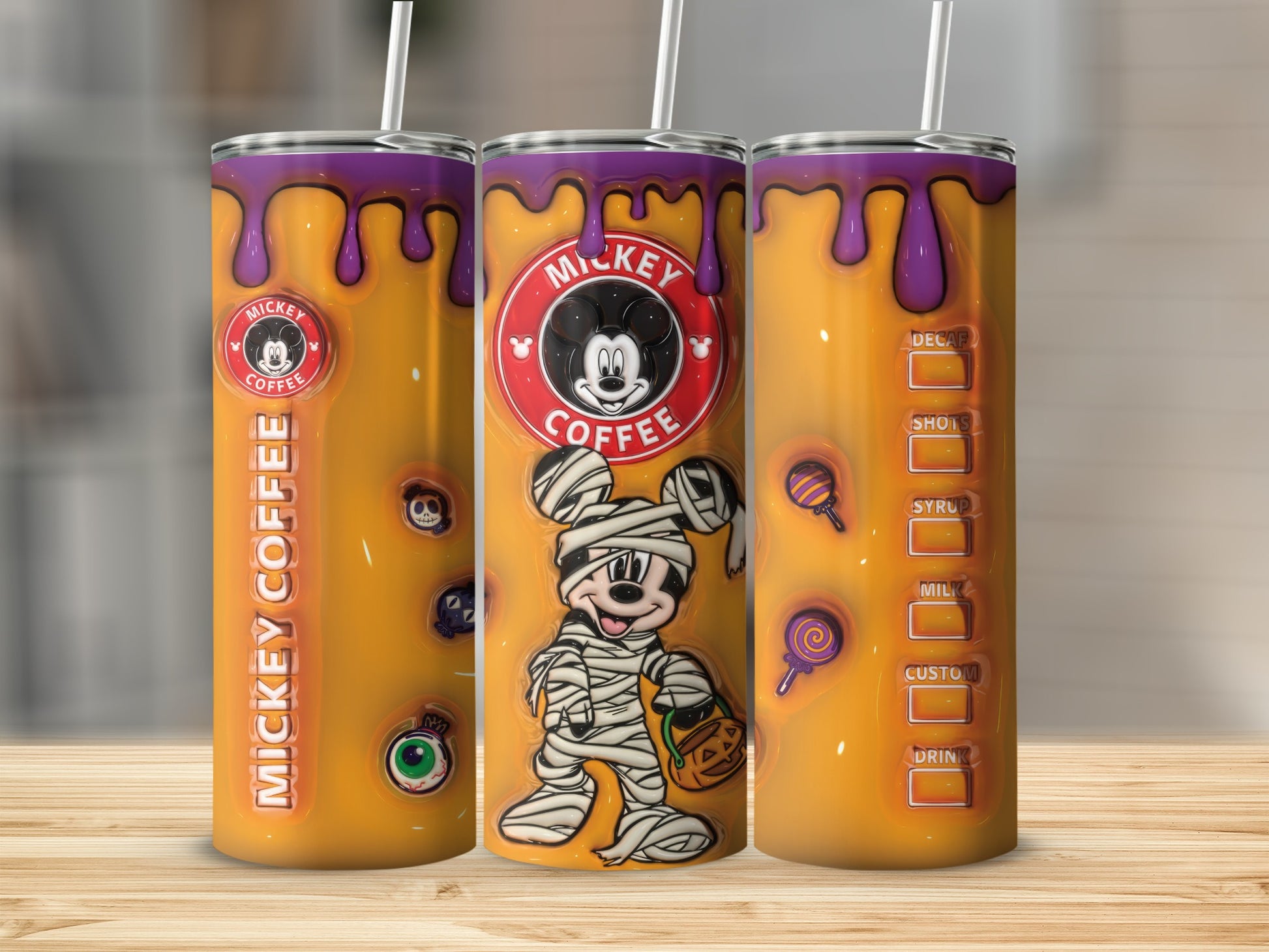 Halloween Mickey Coffee Tumbler Stainless Steel Cup