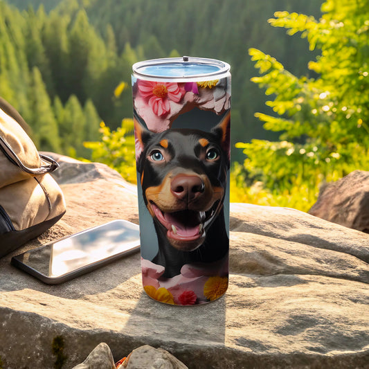 Happy Doberman Flower Crown Travel Tumbler product type
Doberman
Doberman Pinscher
Dog Lover
Pet Parent
Dog Art
Dog Design
Flower Crown
Floral Dog
Happy Dog
Smiling Doberman
Puppy Face
Tumbler
Travel Mug
Insulated Cup
Drinkware
Gift Idea
Animal Print
Custom Tumbler
Unique Gift