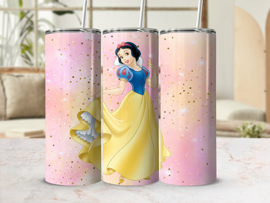 Glitter Snow White Tumbler Cute Fairy Tale Princess