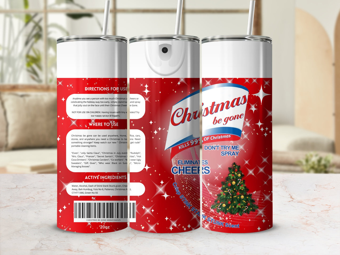 Christmas BE GONE Don't Try Me Spray Eliminates Cheers