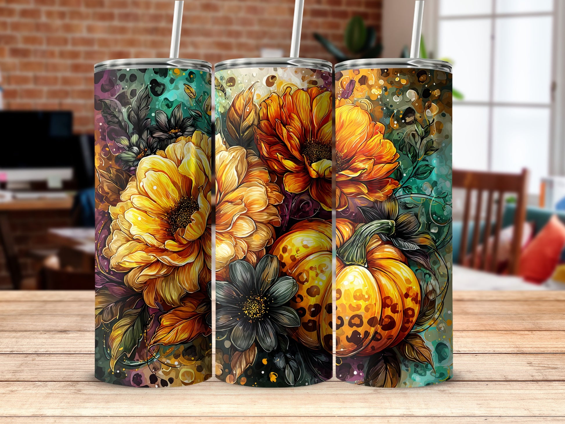 Beautifully Designed Autumnal Themed Tumbler Collection