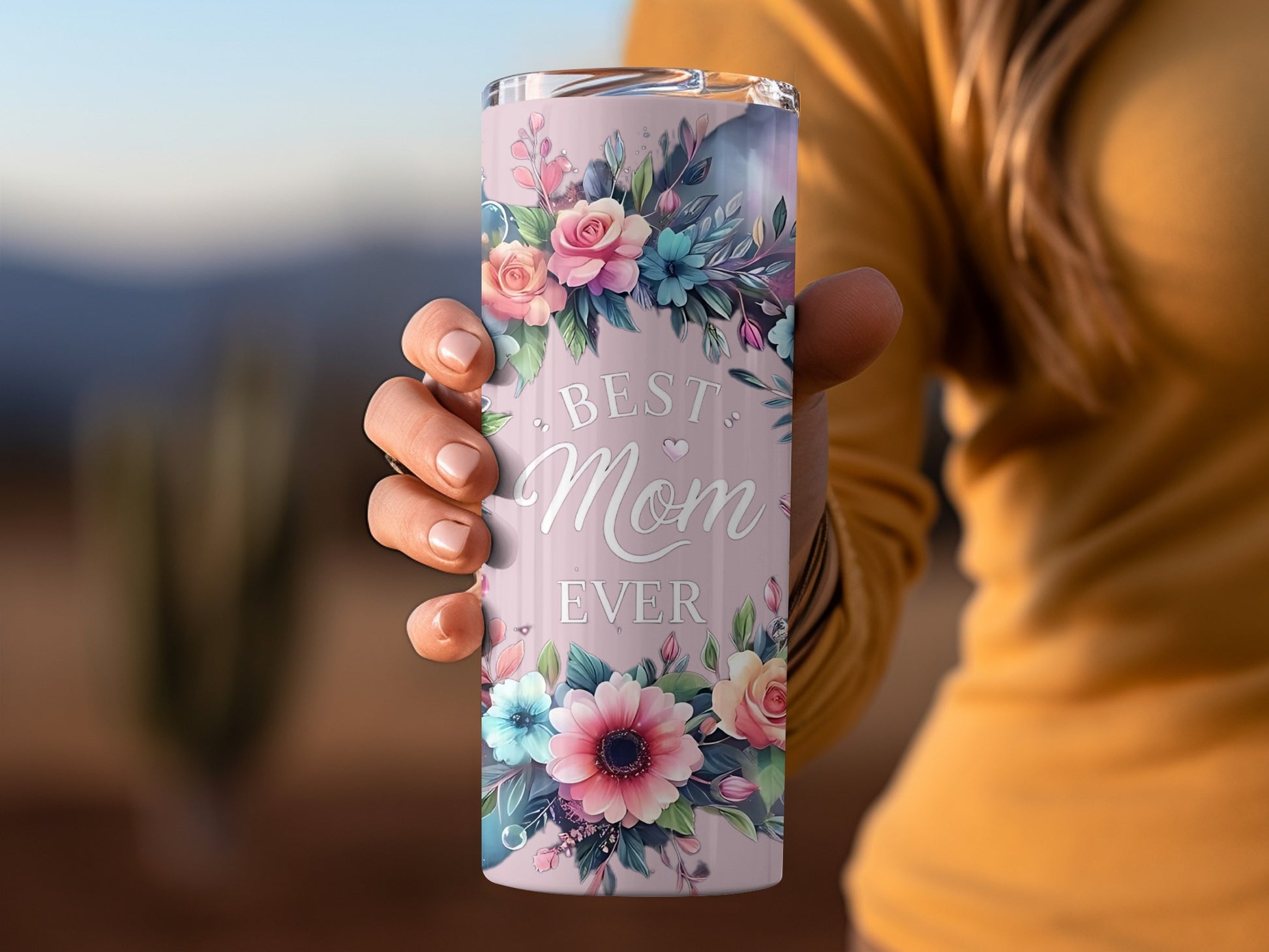 Best Mom Ever Floral Insulated Tumbler for Mother's Day