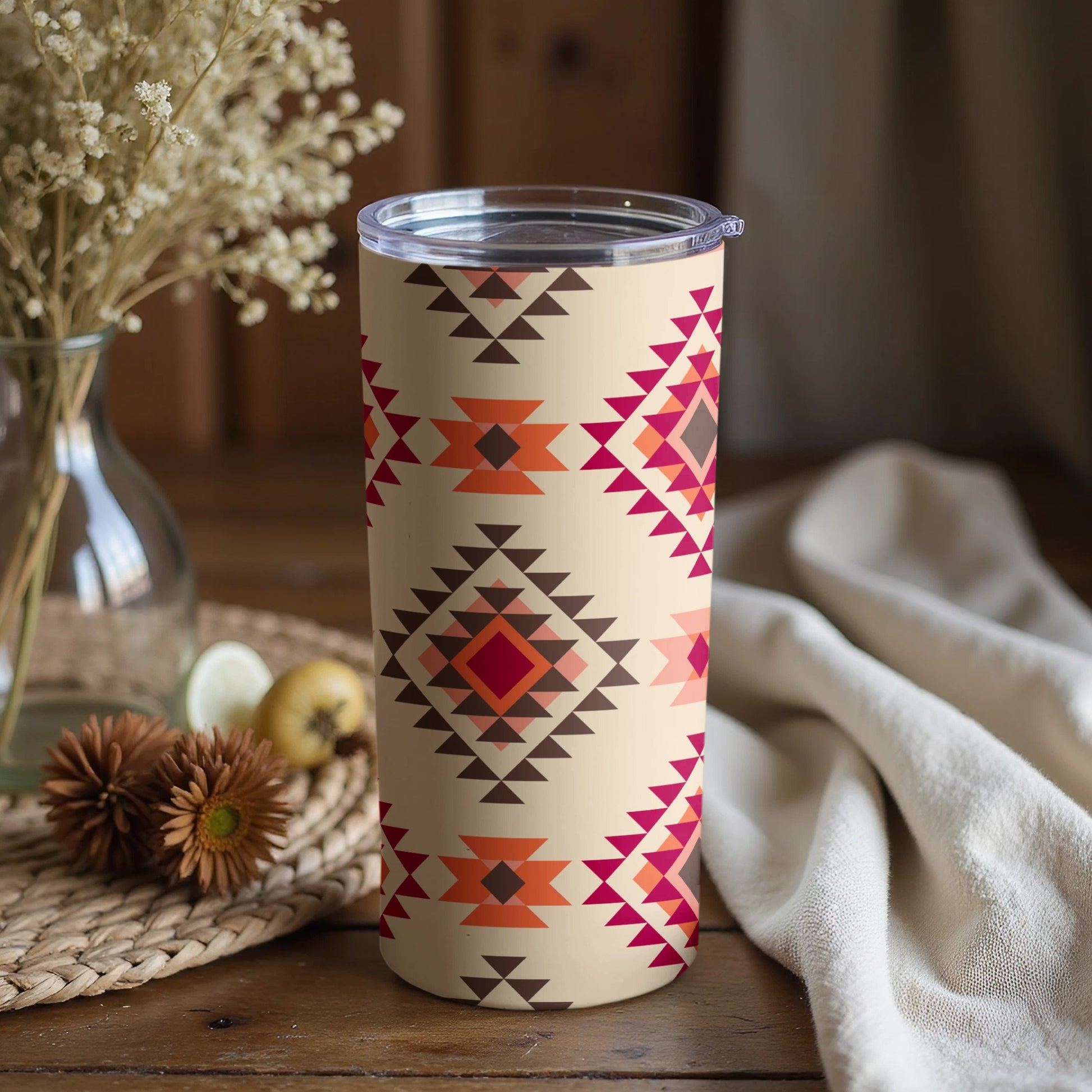 Elegant Geometric Pattern Insulated Tumbler Product