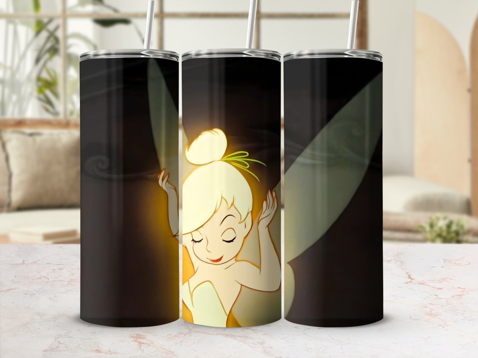 Animated Fairy Design Insulated Tumbler Flask Cup