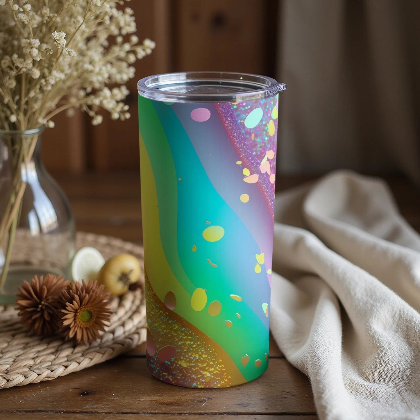 Colorful Abstract Art Insulated Tumbler for Daily Use