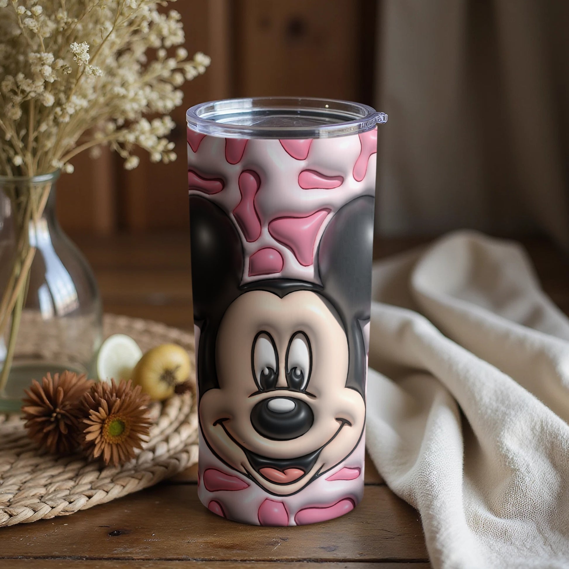 Cute Cartoon Character Tumbler with Fun Pattern