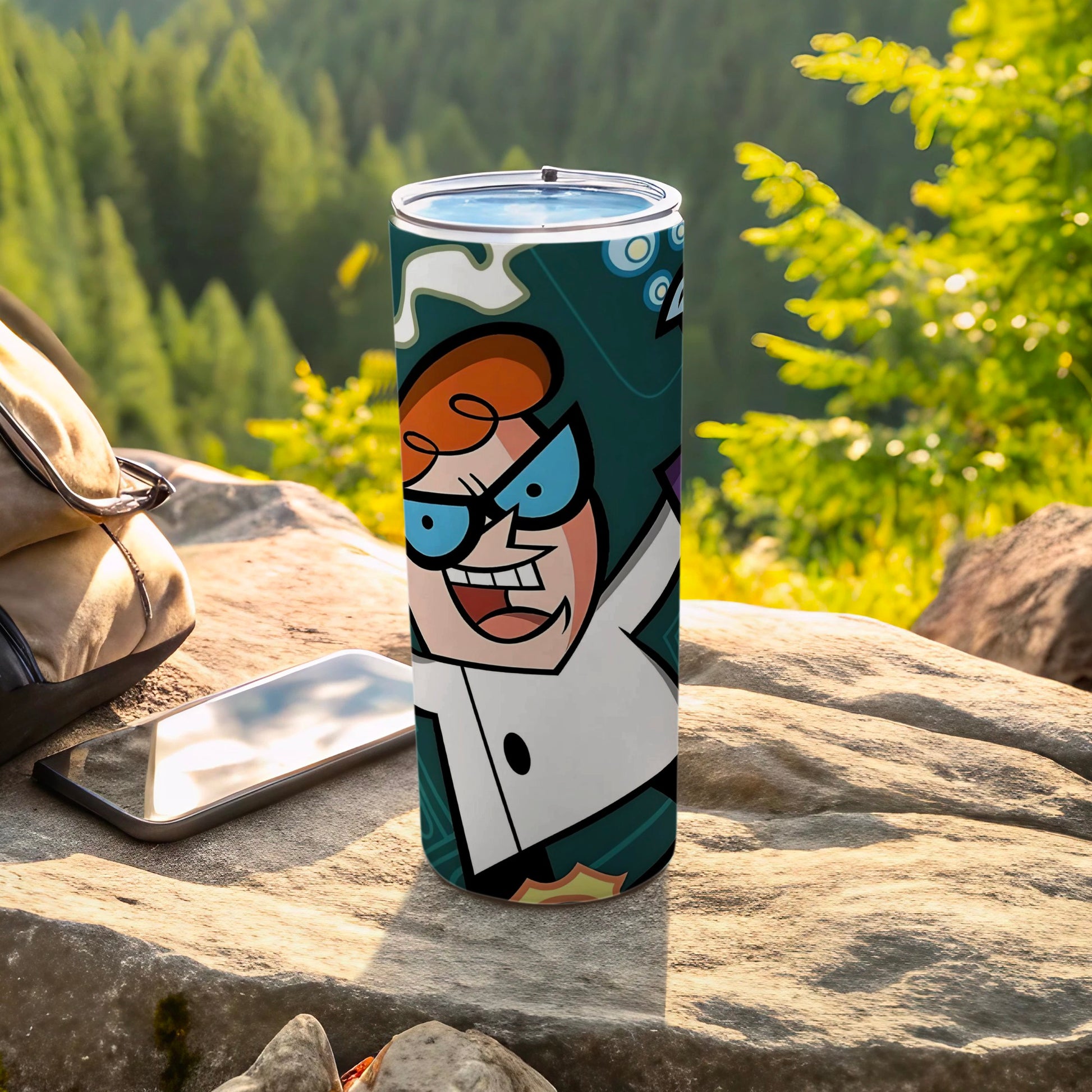 Cartoon Scientist Character Insulated Tumbler Cup