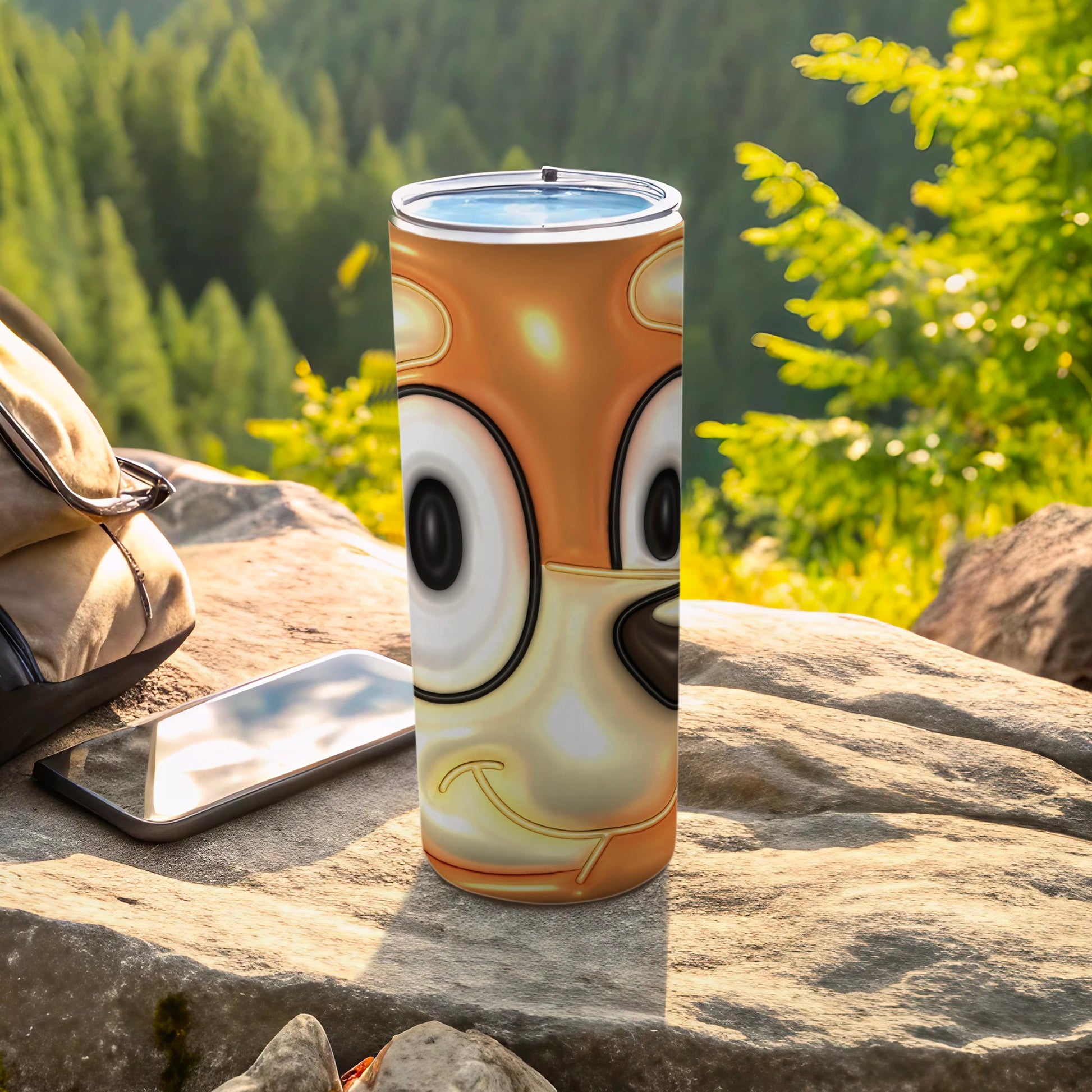 Cute Cartoon Face Insulated Drink Tumbler for Outdoor