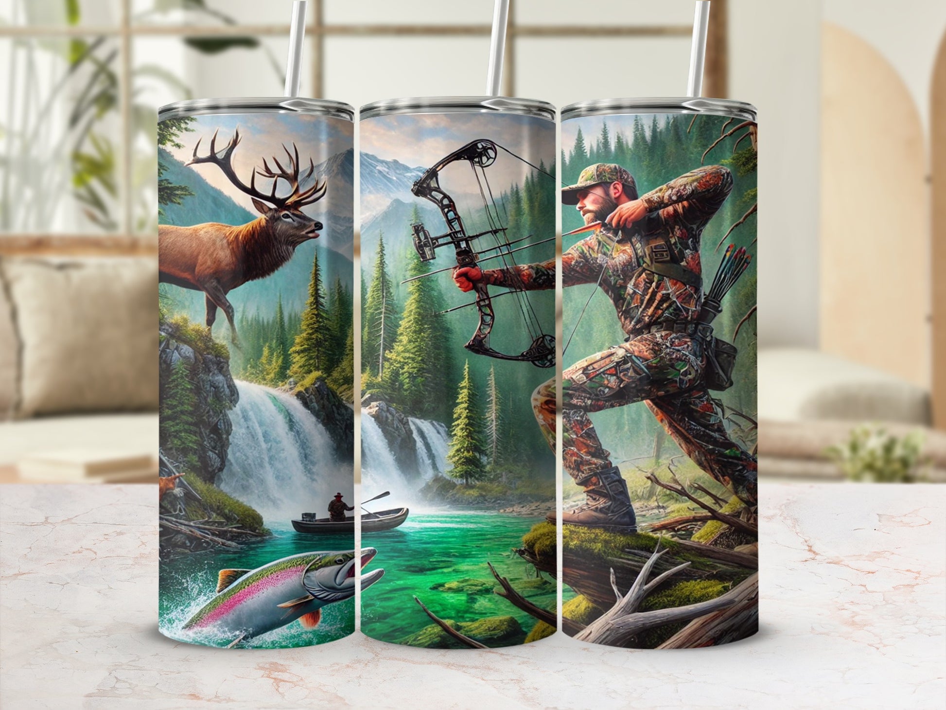 Adventure Inspired Hunting and Fishing Tumbler
