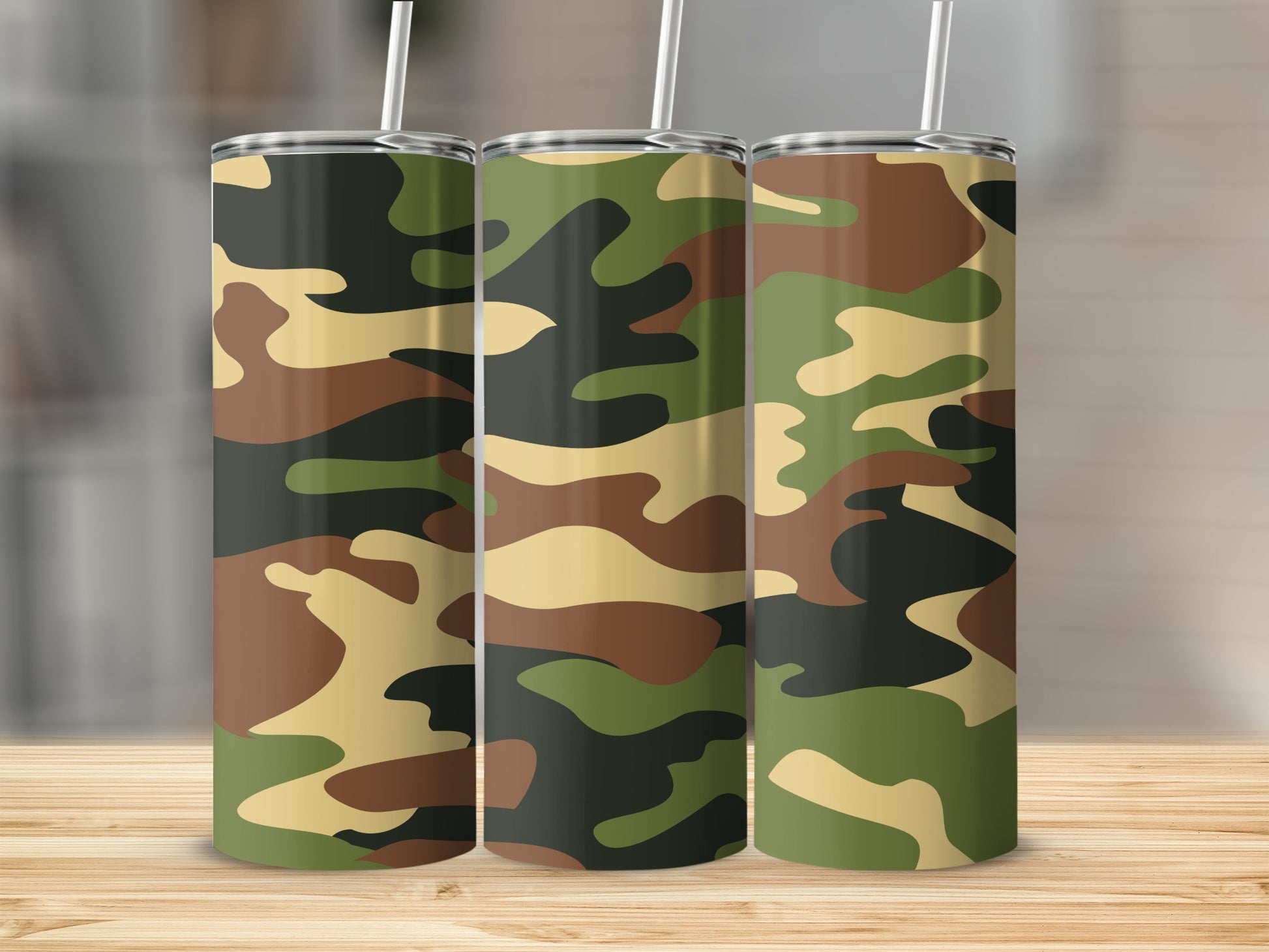 Camouflage Pattern Insulated Travel Tumbler Flask Cup