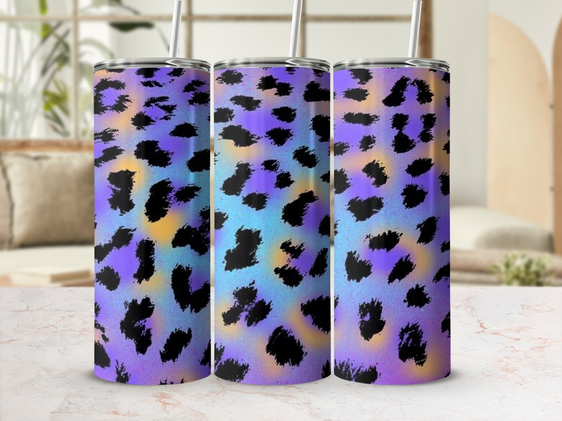 Iridescent Leopard Print Tumbler for All Occasions