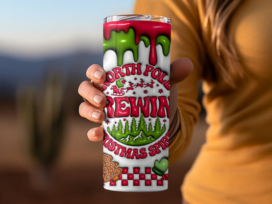 North Pole Rewind Christmas Spirit Tumbler Cup