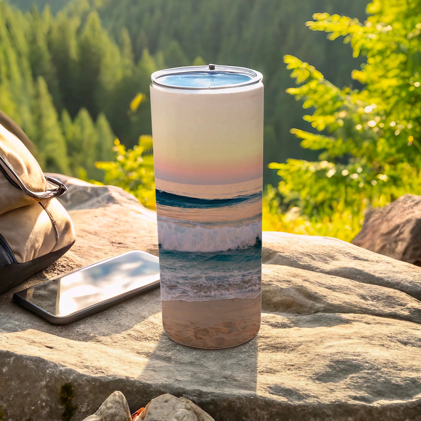 Coastal Sunset Beach Ocean Waves Tumbler product type