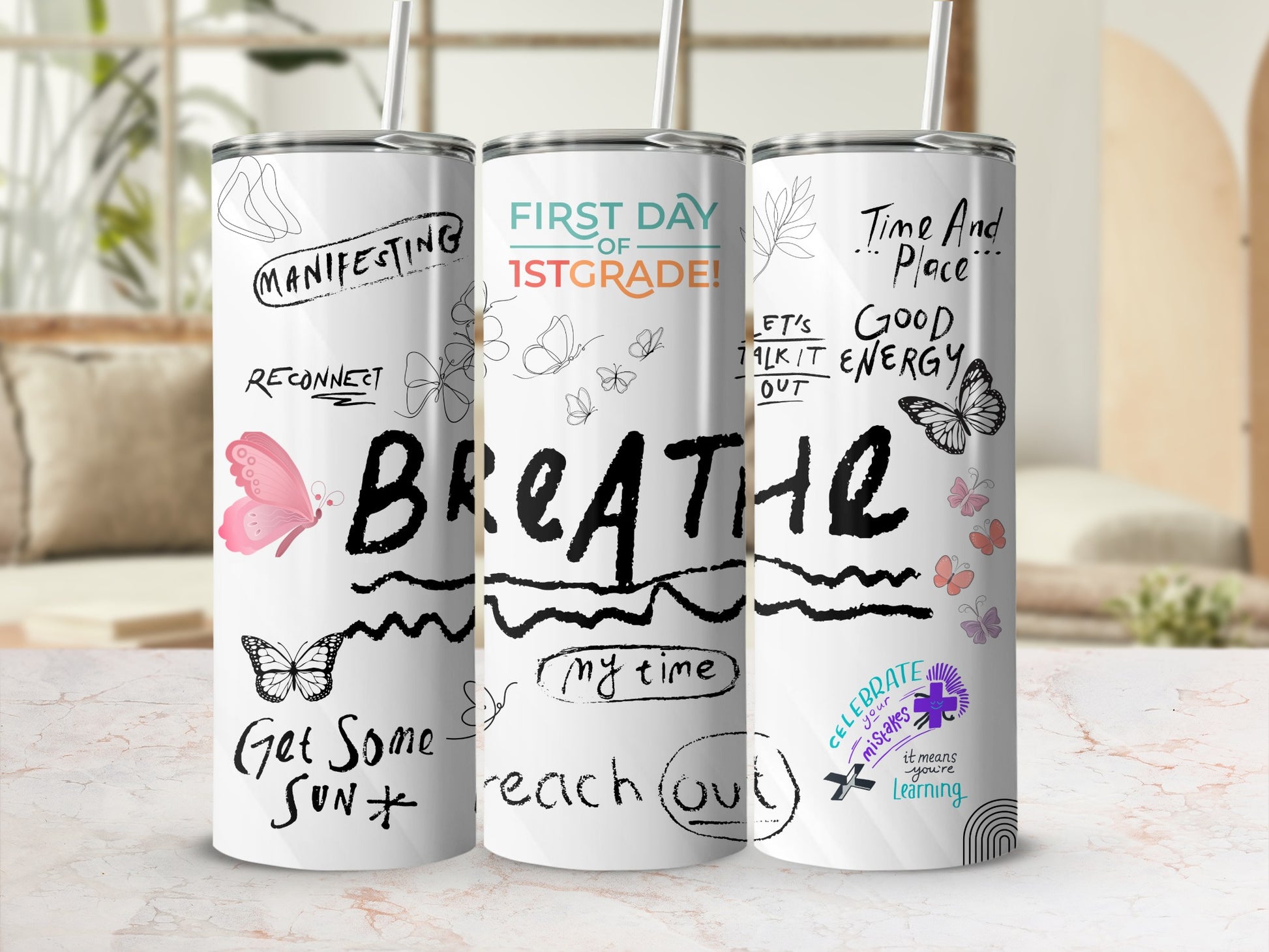 Inspirational Motivational Drink Tumbler with Positive Messages