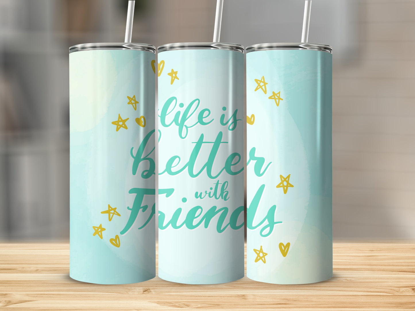 Life is Better with Friends Inspirational Tumbler