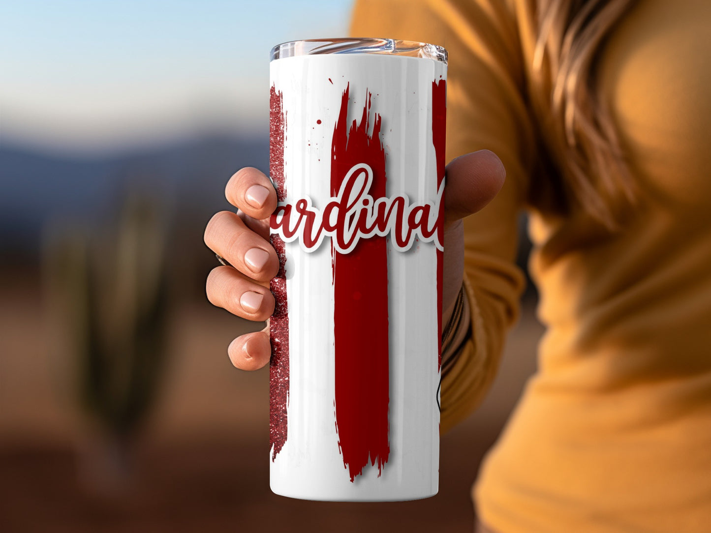 Cardinals Leopard Stripes Design For Sports Fans Tumblers