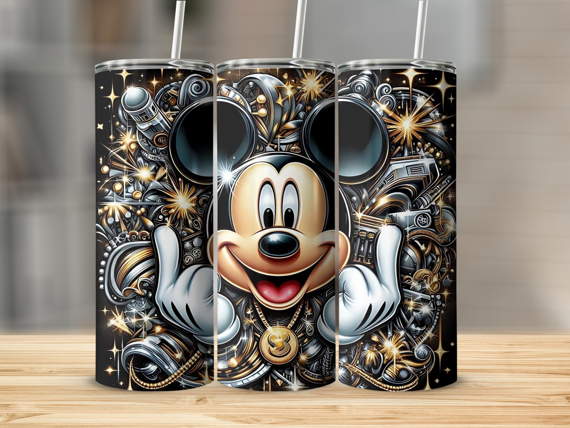 Retro Mickey Mouse Steampunk Design Tumbler 20oz Cup