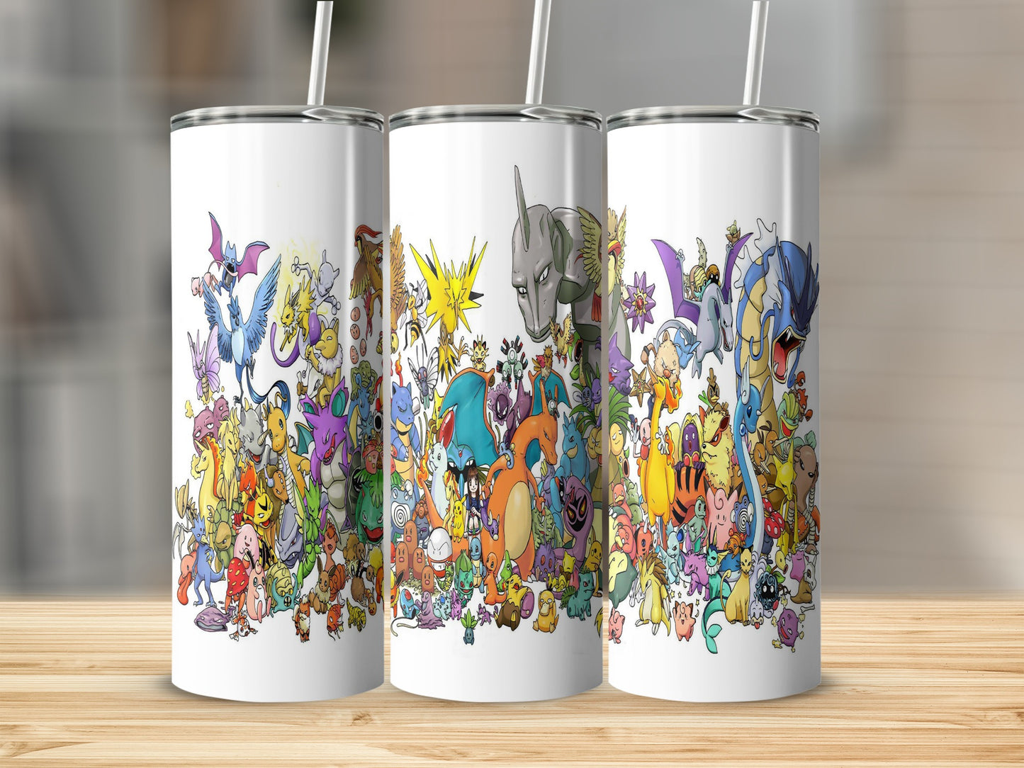 First Generation Pokemon Illustration Art Design Tumblers