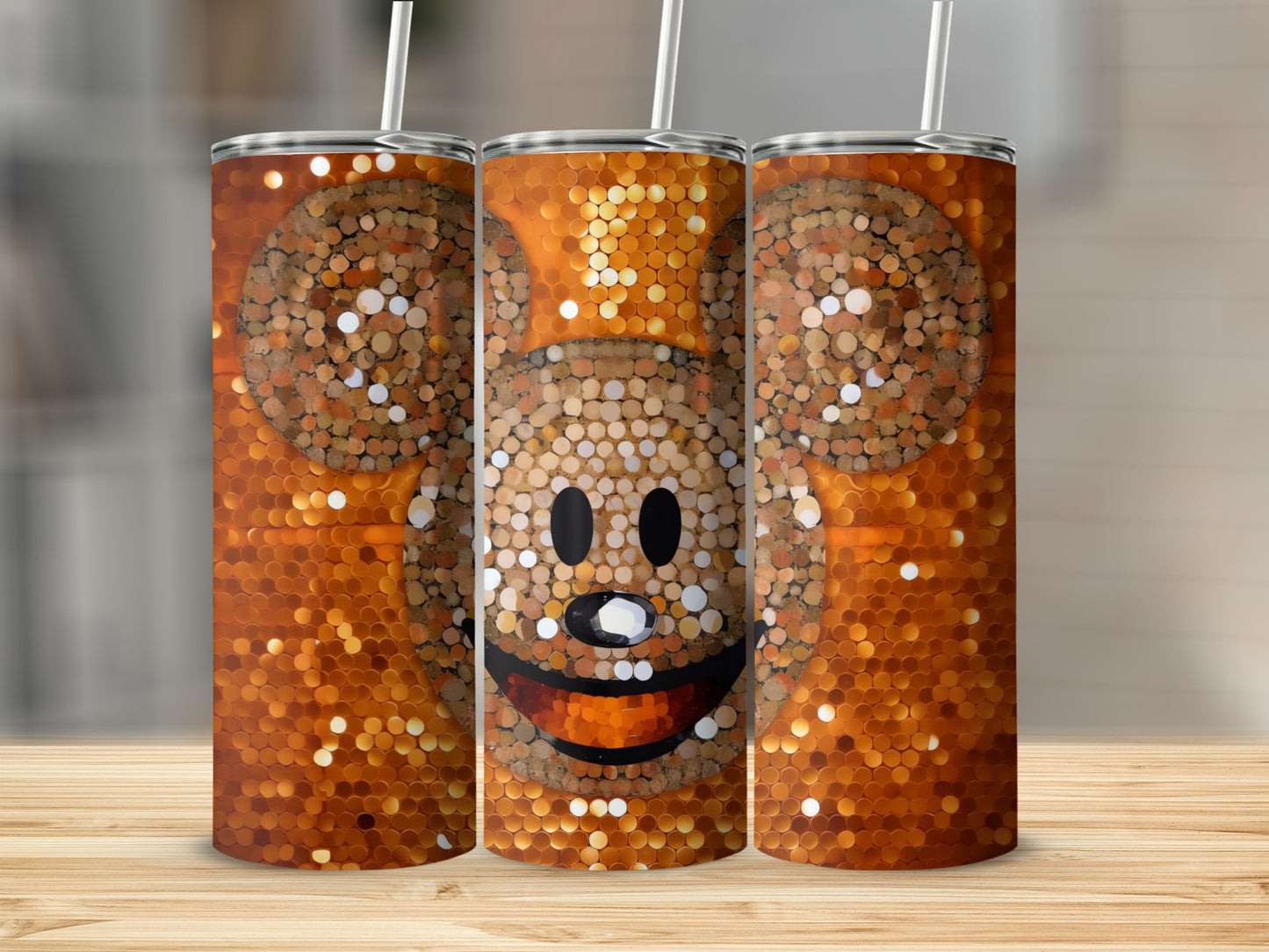 Sparkling Cartoon Character Design Tumbler