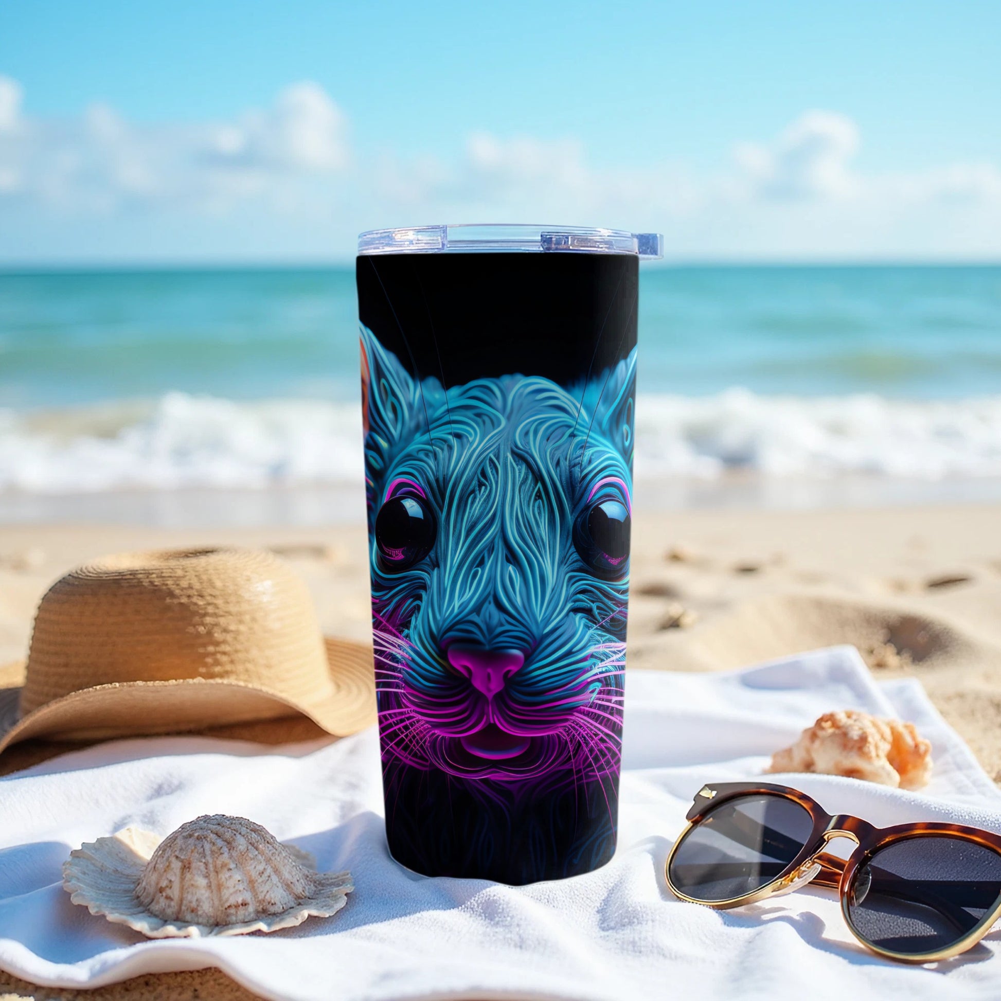 Electrifying Animal Face Tumbler Vibrant Neon Art product type
Neon Animal
Vibrant Cat
Blue Pink Design
Glowing Creature
Sci-Fi Art
Cyberpunk Style
Unique Tumbler
Drinkware
Insulated Cup
Travel Mug
Beverage Holder
Animal Lover
Gift Idea
Aesthetic Design
Abstract Cat
Digital Art
Eye-catching
Cool Tumbler
Fantasy Animal
Pop Art