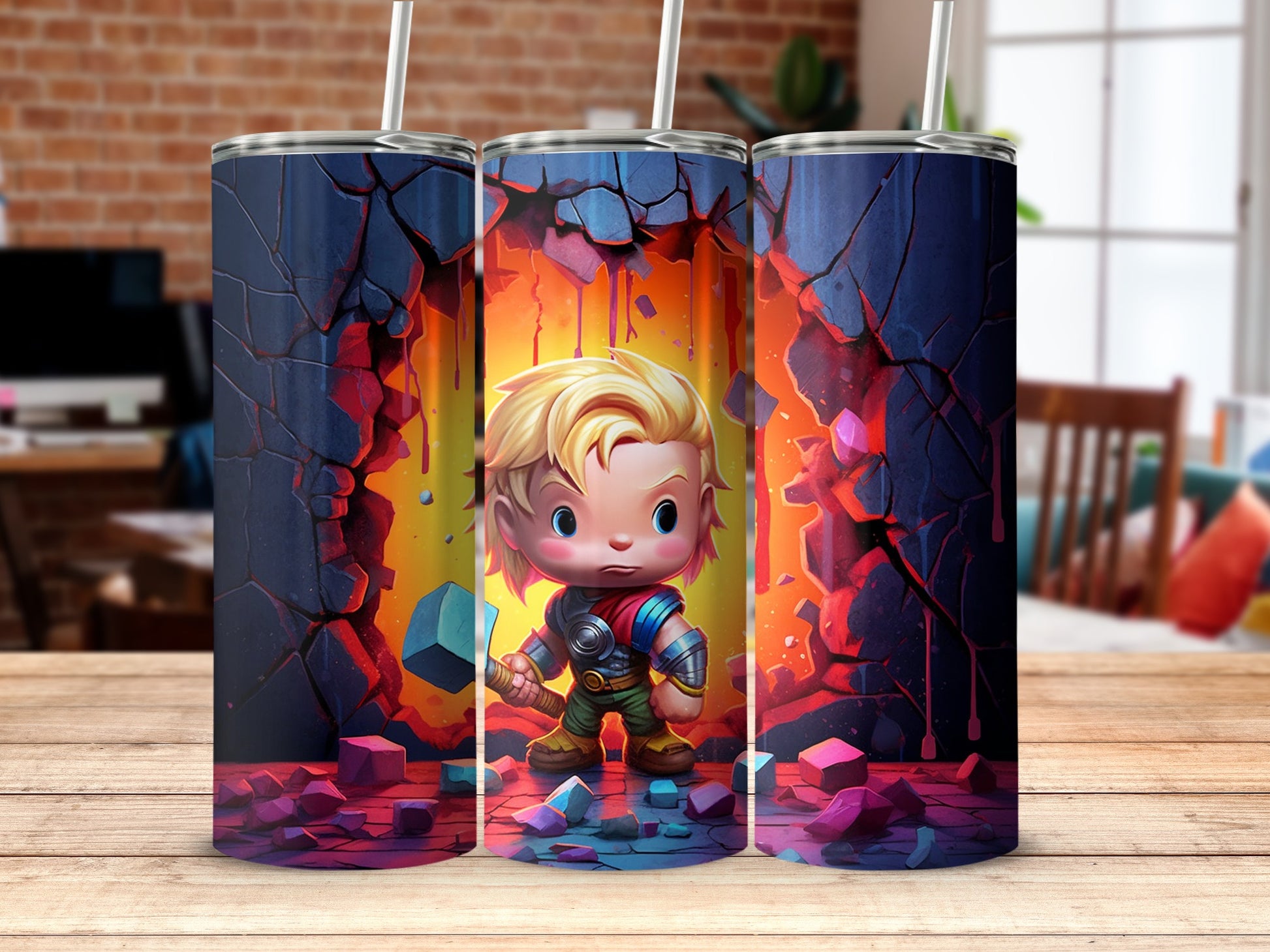 Charming Superhero Vibes Adorable Tumbler Design