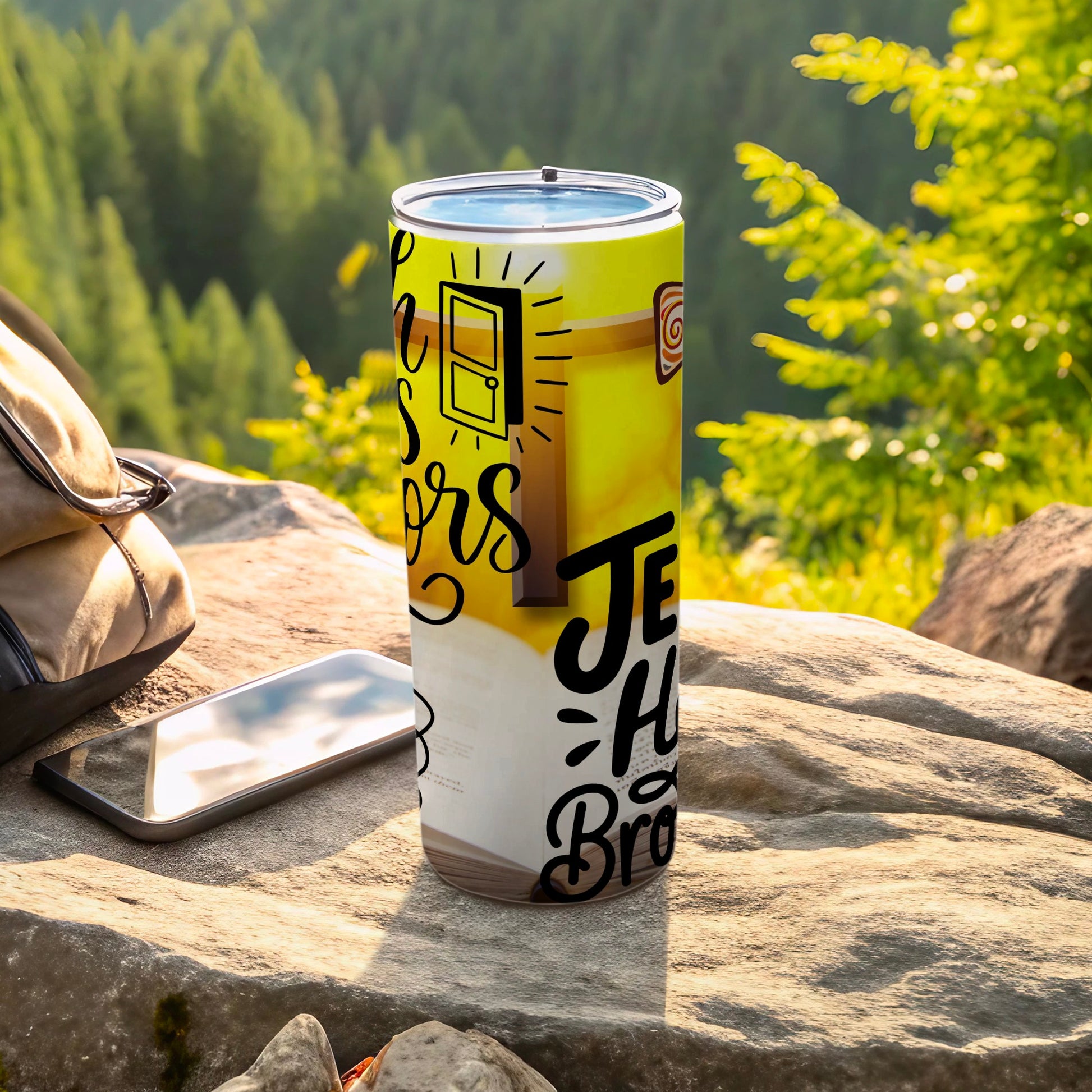 Colorful Graphic Stainless Steel Tumbler for Outdoor Use