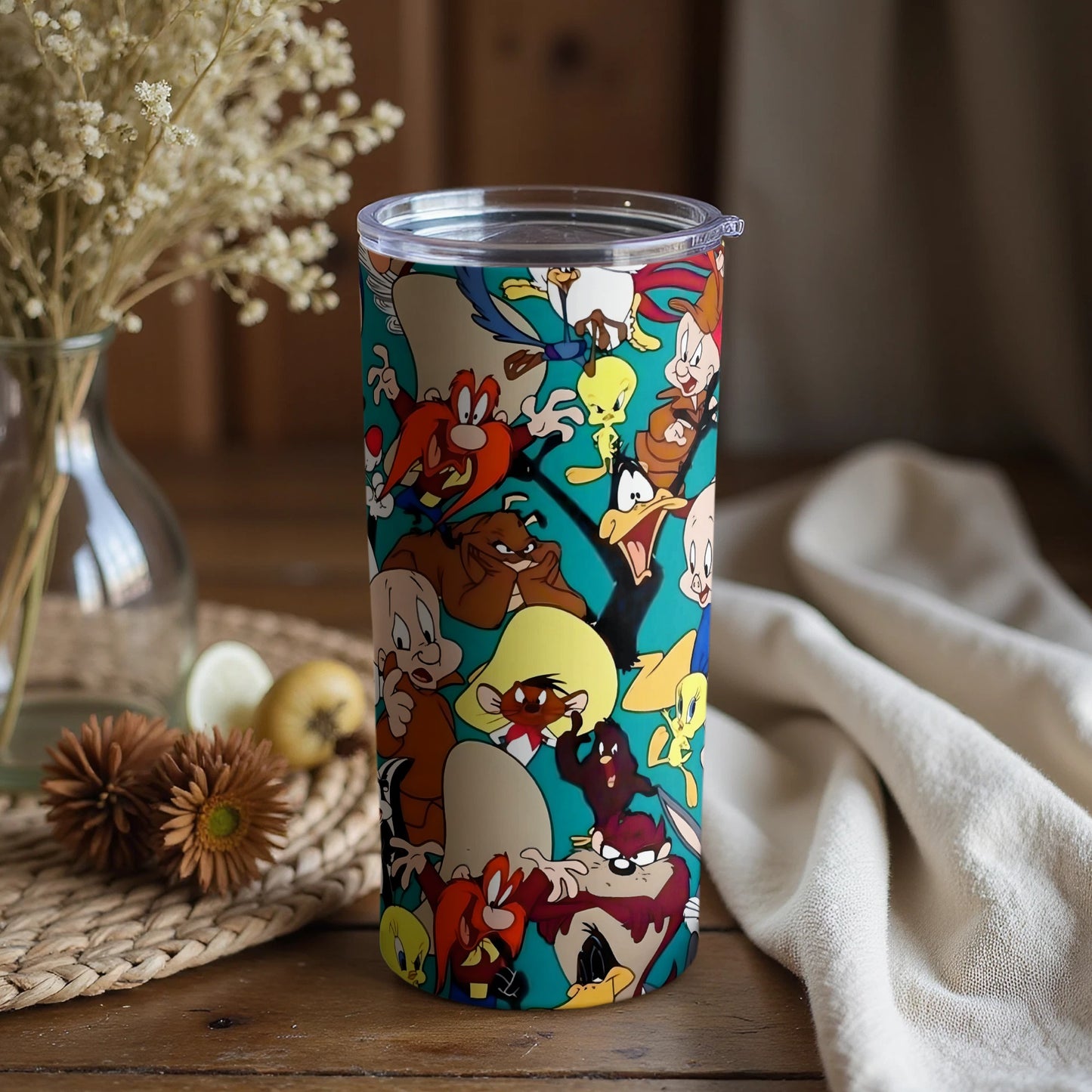 Colorful Looney Tunes Character Tumbler Cup