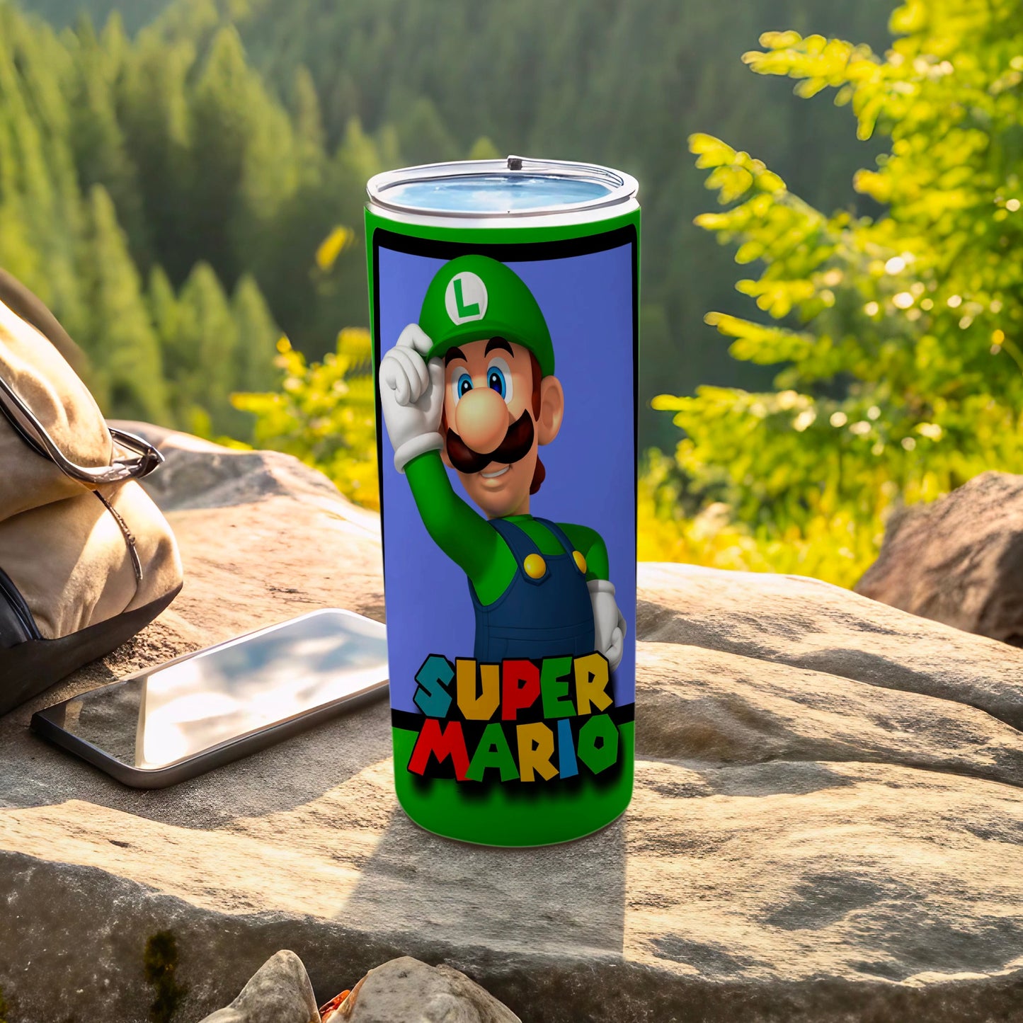 Super Mario Luigi Stainless Steel Tumbler 20oz