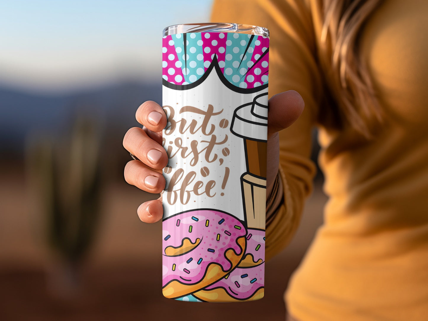 But First Coffee Donuts Travel Mug Coffee Lovers Gift